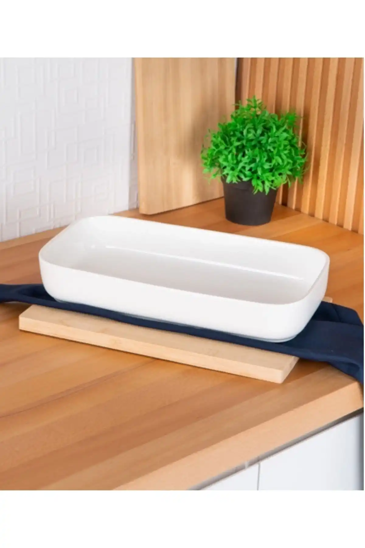 Acar SCT5408 Pure Porselen Dikdörtgen Sunum Tabağı 35.5 Cm