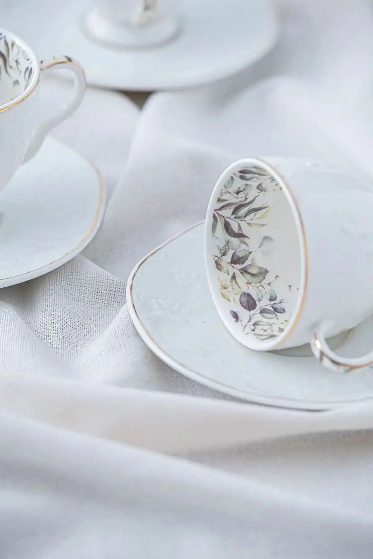 Acar SYT5714 Desenli Porselen Kahve Fincanı Takımı 6lı