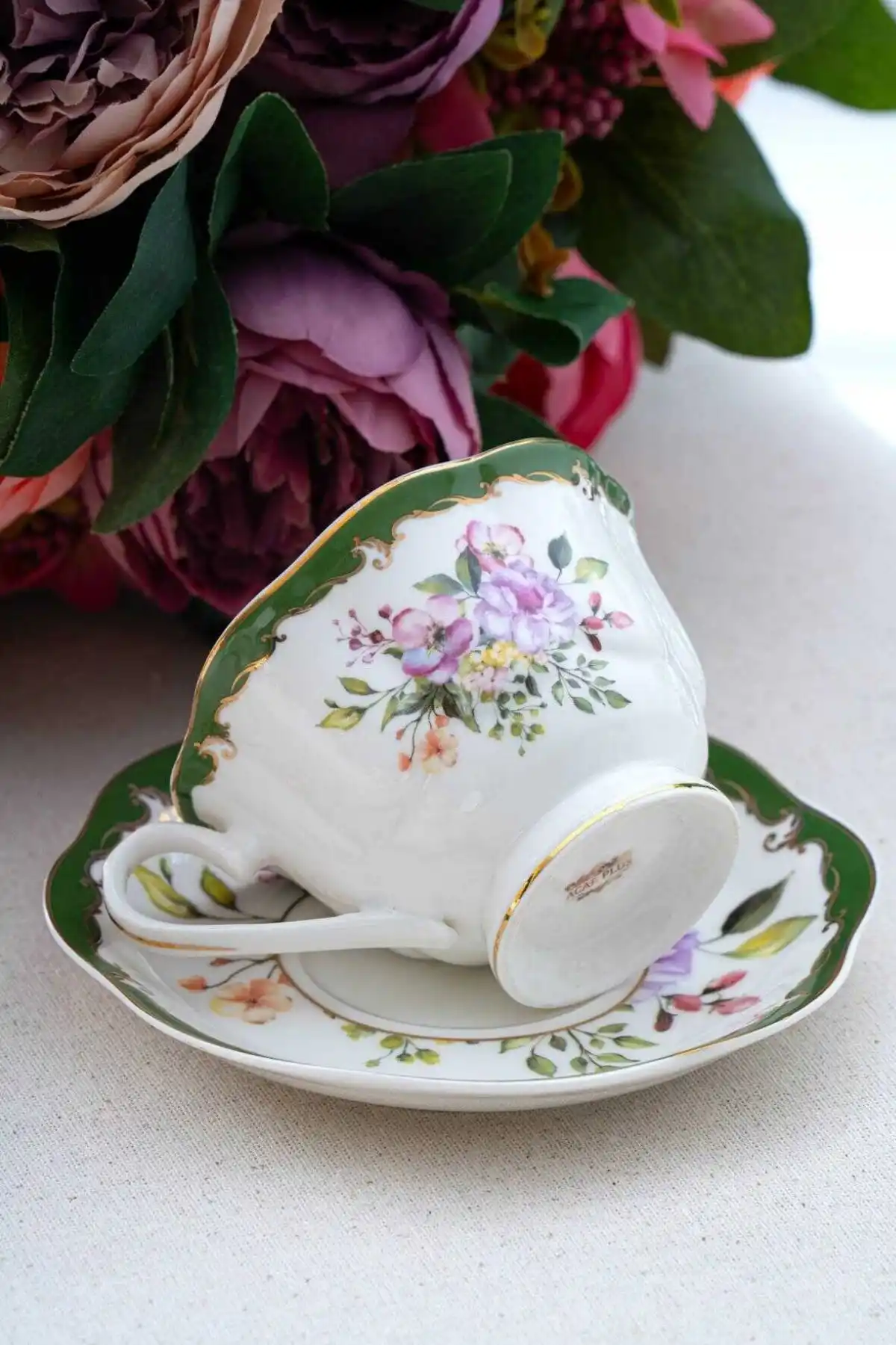 Acar SYT6065 Clara Çiçek Desenli Çay Fincan Takımı 6lı