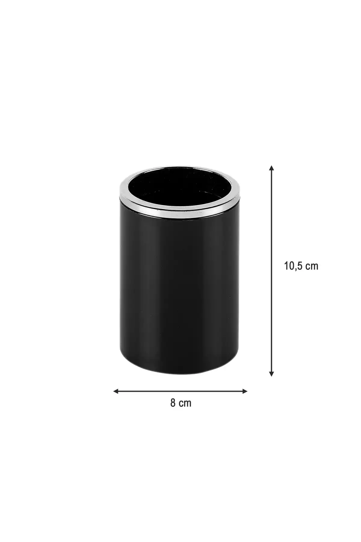 Ansan ANS E33-06 Lenox Siyah Plastik Diş Fırçalık 8 x 10,5 cm