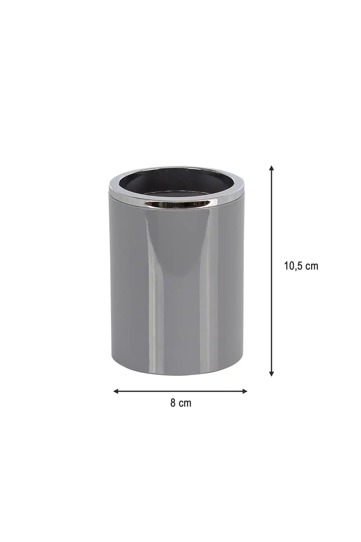 Ansan ANS E33-07 Lenox Plastik Gri Diş Fırçalık 8 x 10,5 cm