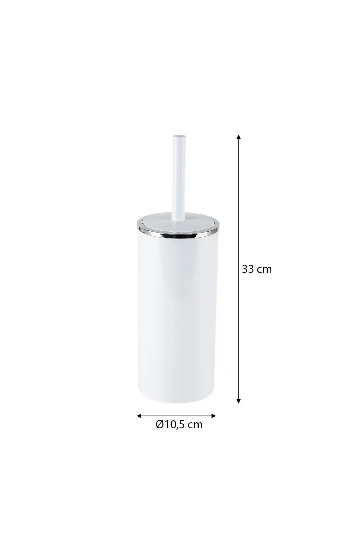 Ansan ANS E34-01 Lenox Beyaz Plastik Tuvalet Fırçası 10,5 x 33 cm