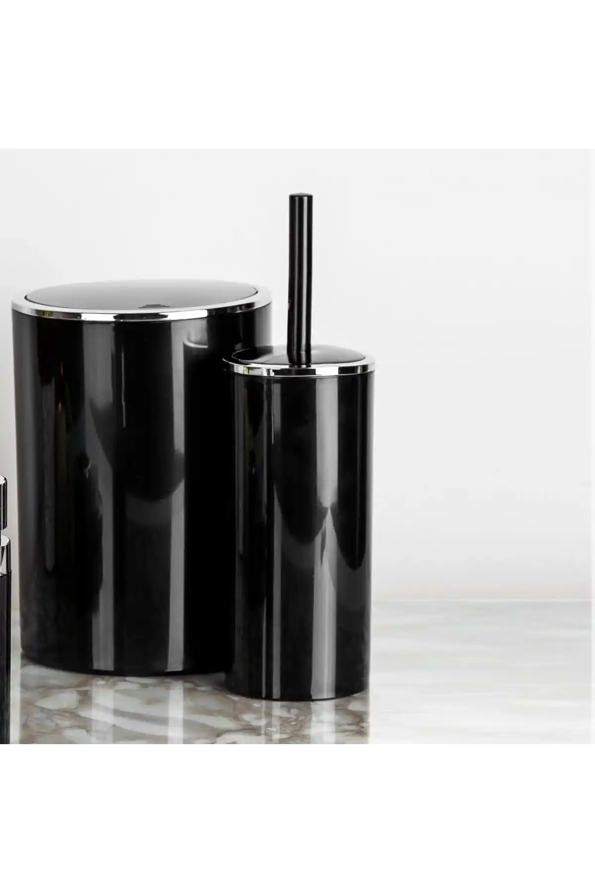 Ansan ANS E34-06 Lenox Plastik Siyah Tuvalet Fırçası 10,5 x 33 cm