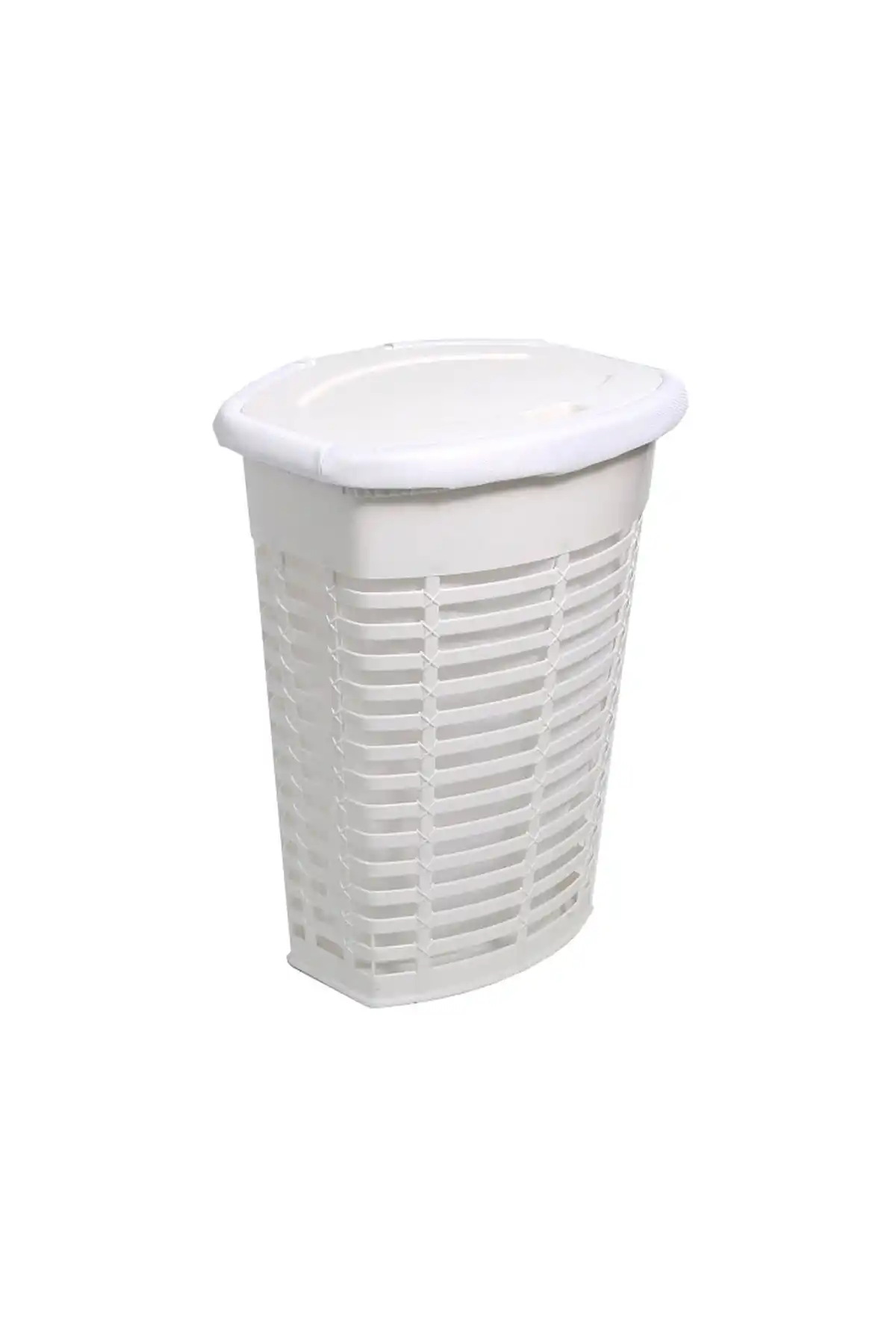 Ansan ANS E44-01 Palm Plastik Beyaz Çamaşır Sepeti 47x36x60 cm 50 L