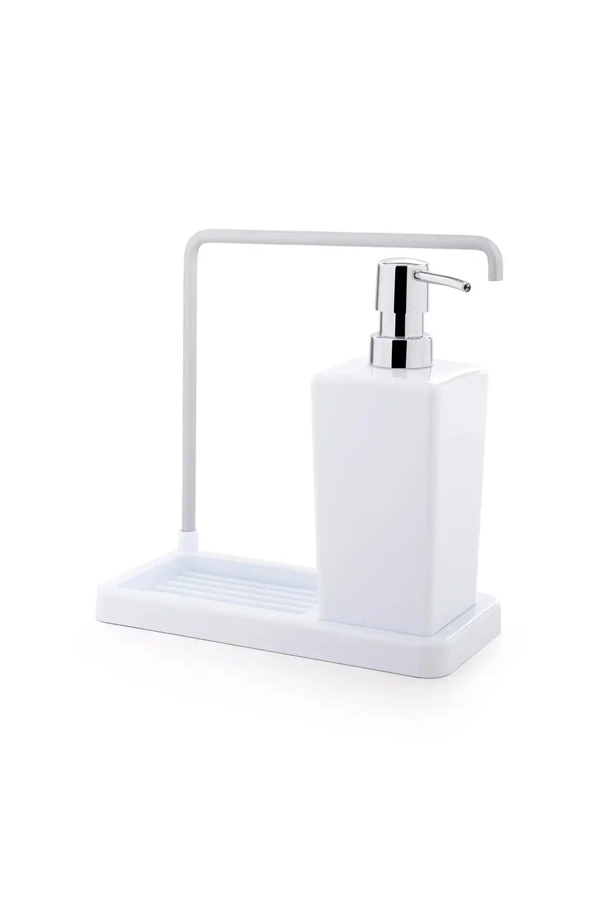 Ansan ANS E56-01 Luna Plastik Beyaz Sıvı Sabunluk 21 x 10 x 20 cm