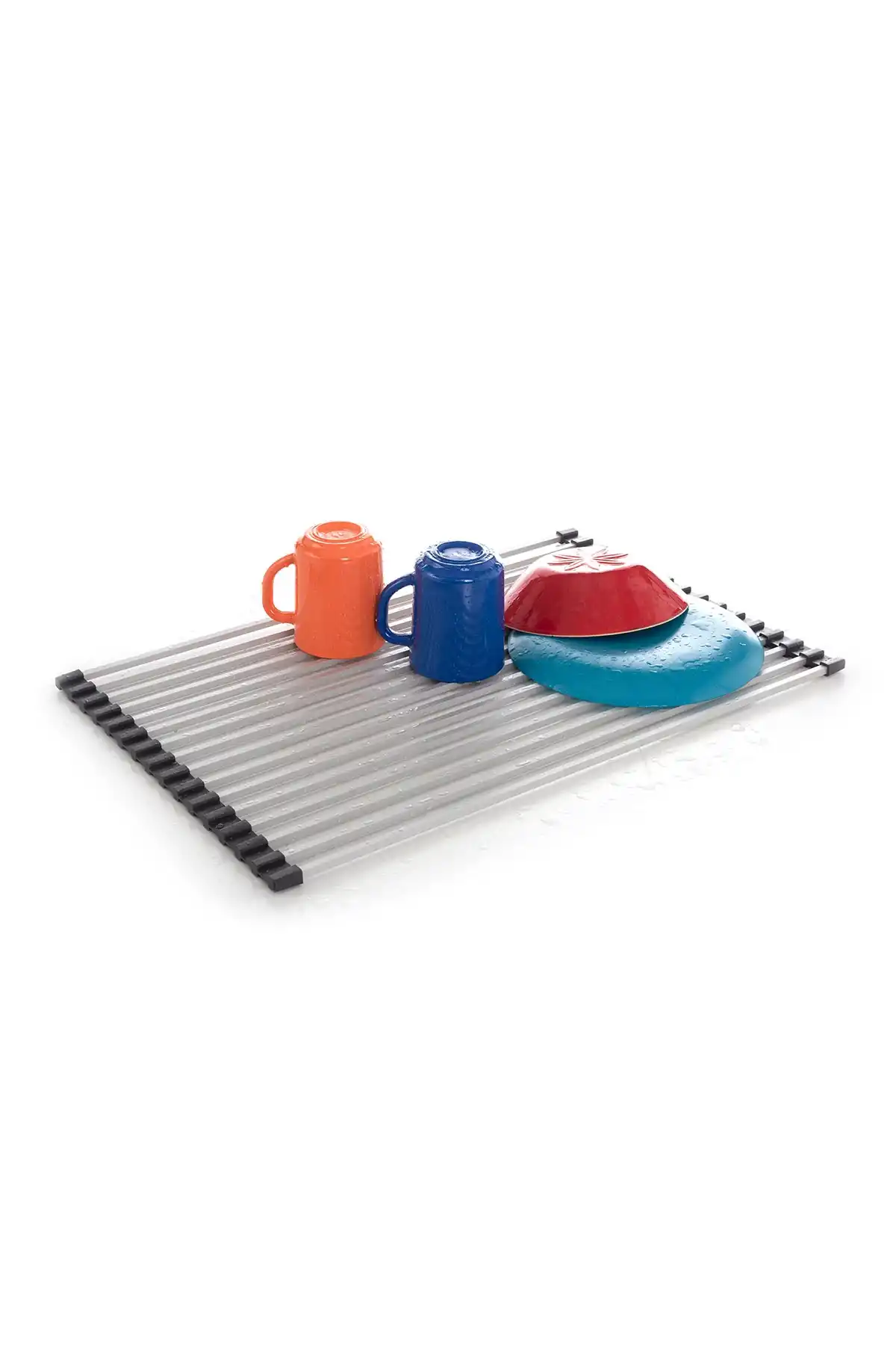 Ansan ANS E63-07 Lavabo Üstü Katlanılabilen Alüminyum Gri Mutfak Rafı 33 x 52 cm