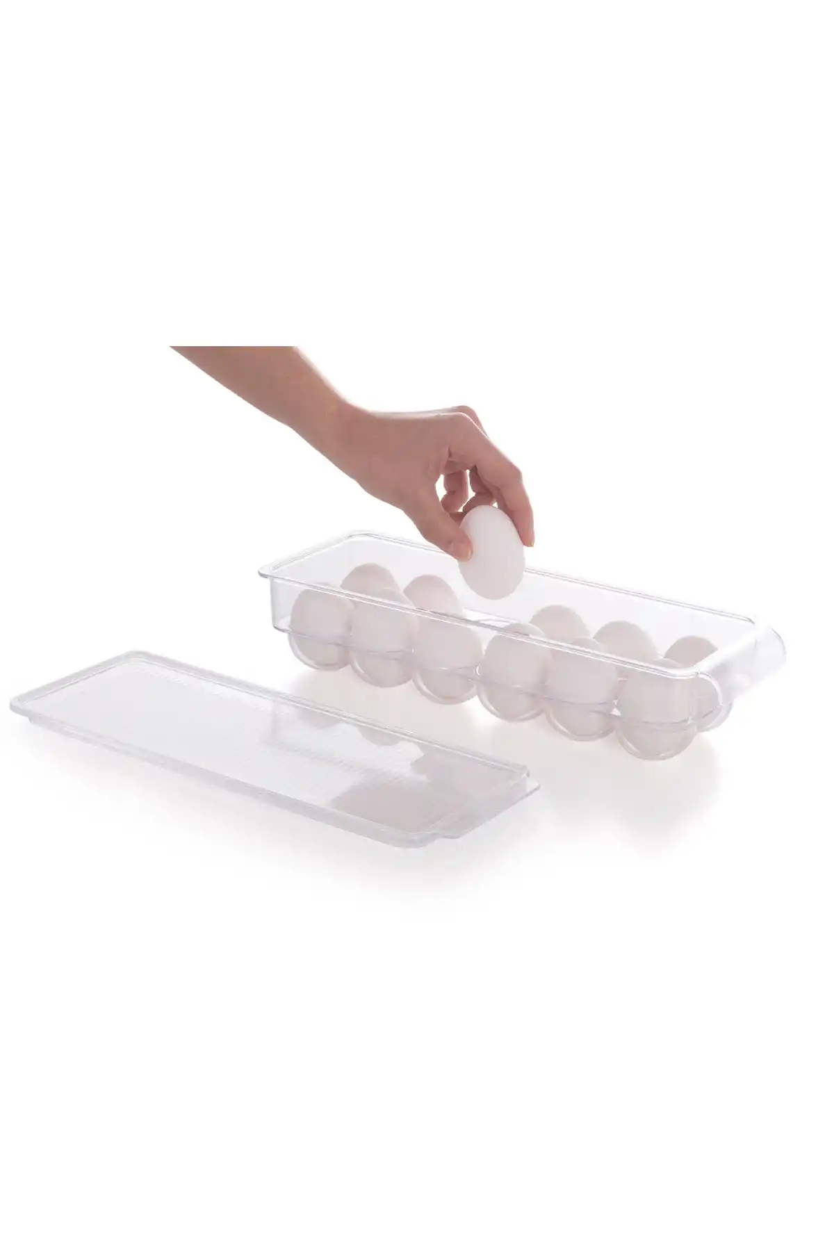 Ansan ANS E65-16 Şeffaf Yumurta Saklama Kabı 12li 33 x 11,7 x 7,4 cm