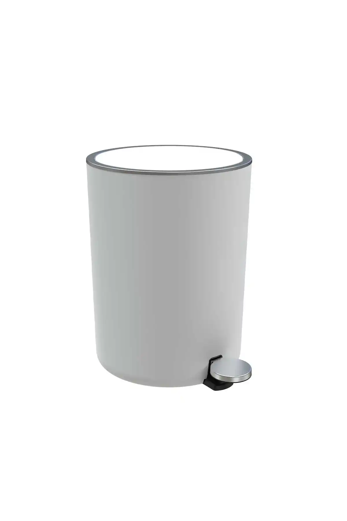 Ansan ANS E66-01 Lenox Pedallı Plastik Beyaz Çöp Kovası 5 L 21 x 28 cm