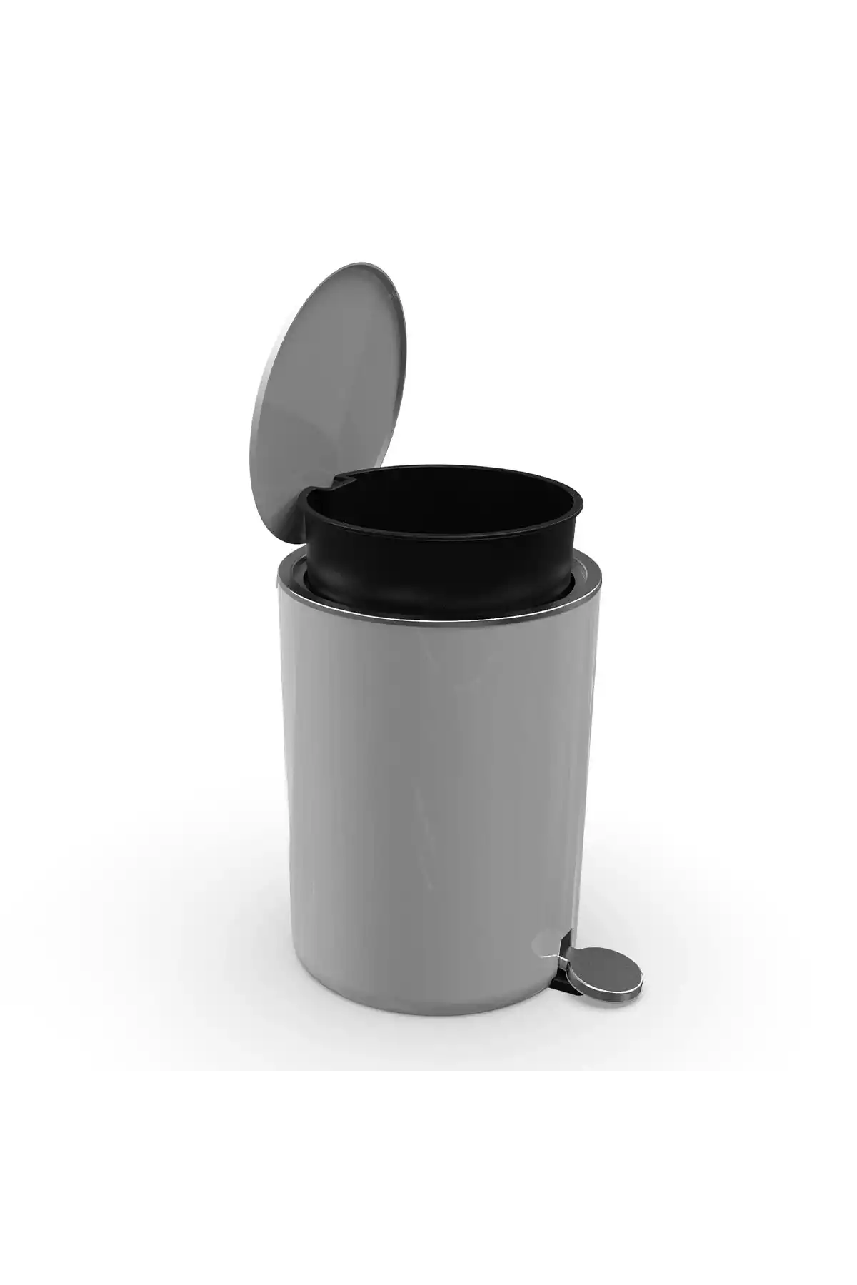 Ansan ANS E66-07 Lenox Pedallı Plastik Gri Çöp Kovası 5 L 21 x 28 cm
