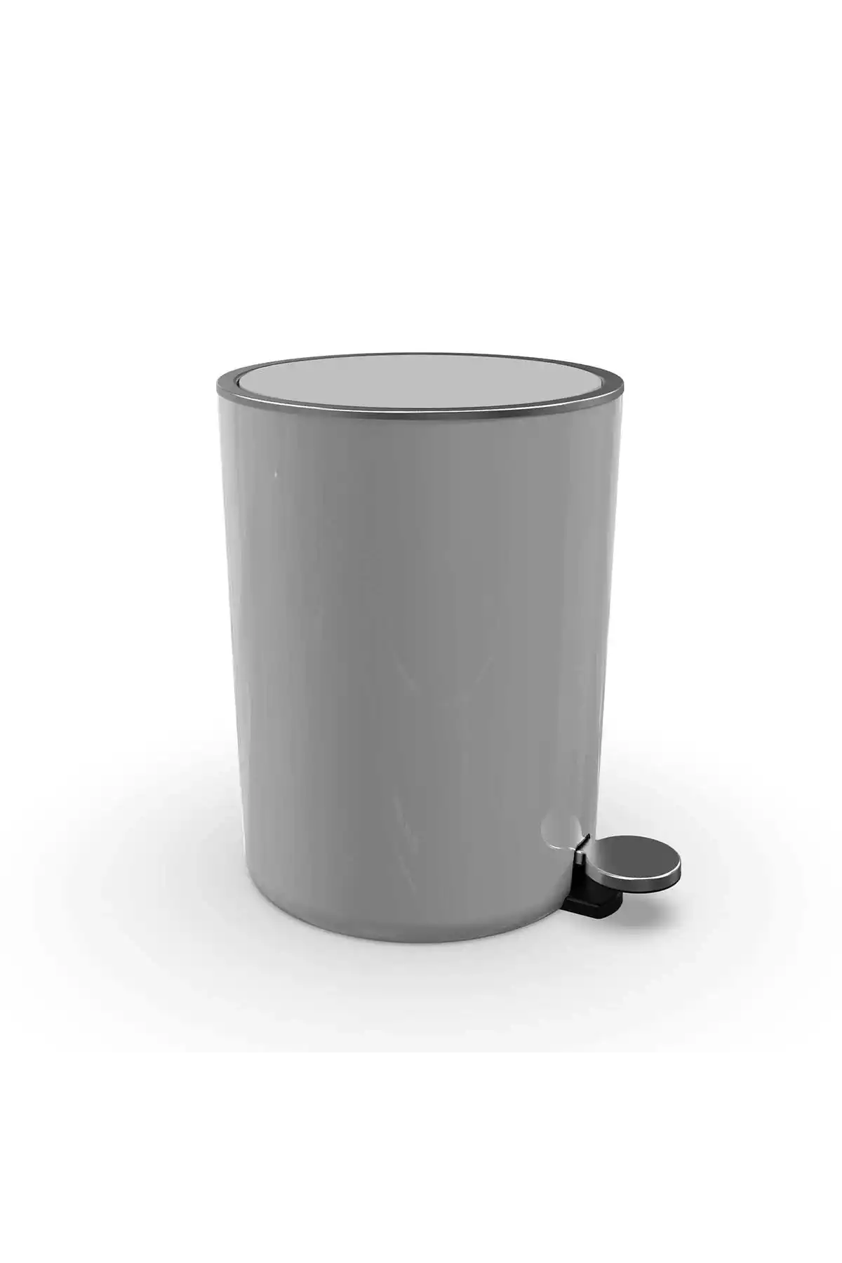 Ansan ANS E66-07 Lenox Pedallı Plastik Gri Çöp Kovası 5 L 21 x 28 cm