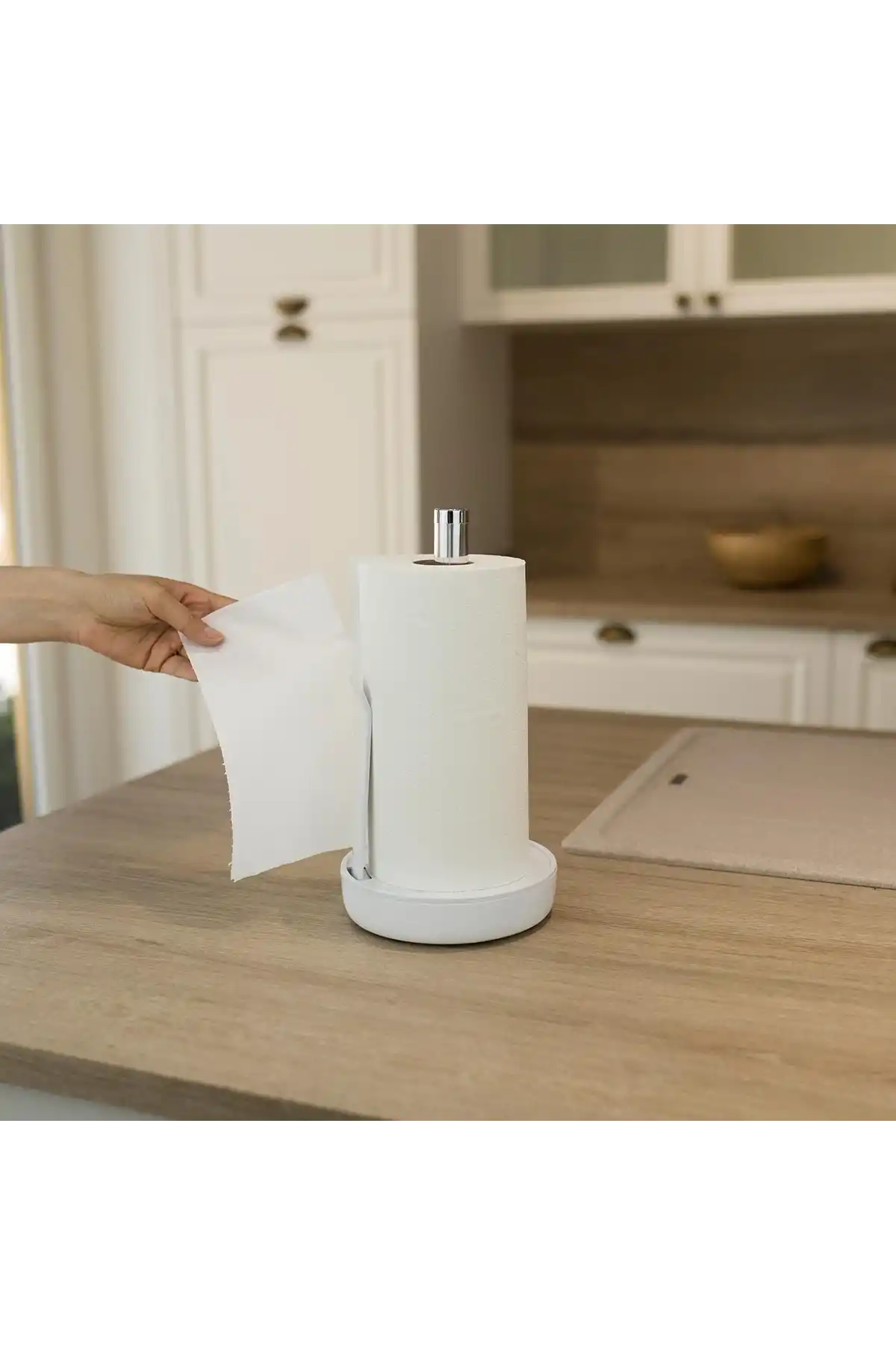 Ansan ANS E68-01 Plastik ve Çelik Beyaz Kağıt Havluluk 16,5 x 30 cm