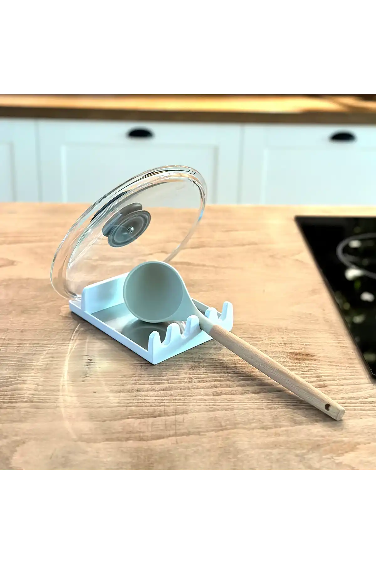 Ansan ANS E86-01 Fabiola Beyaz Kapak ve Kepçelik Aparatı 15.5 x 14.5 x 5.5 cm