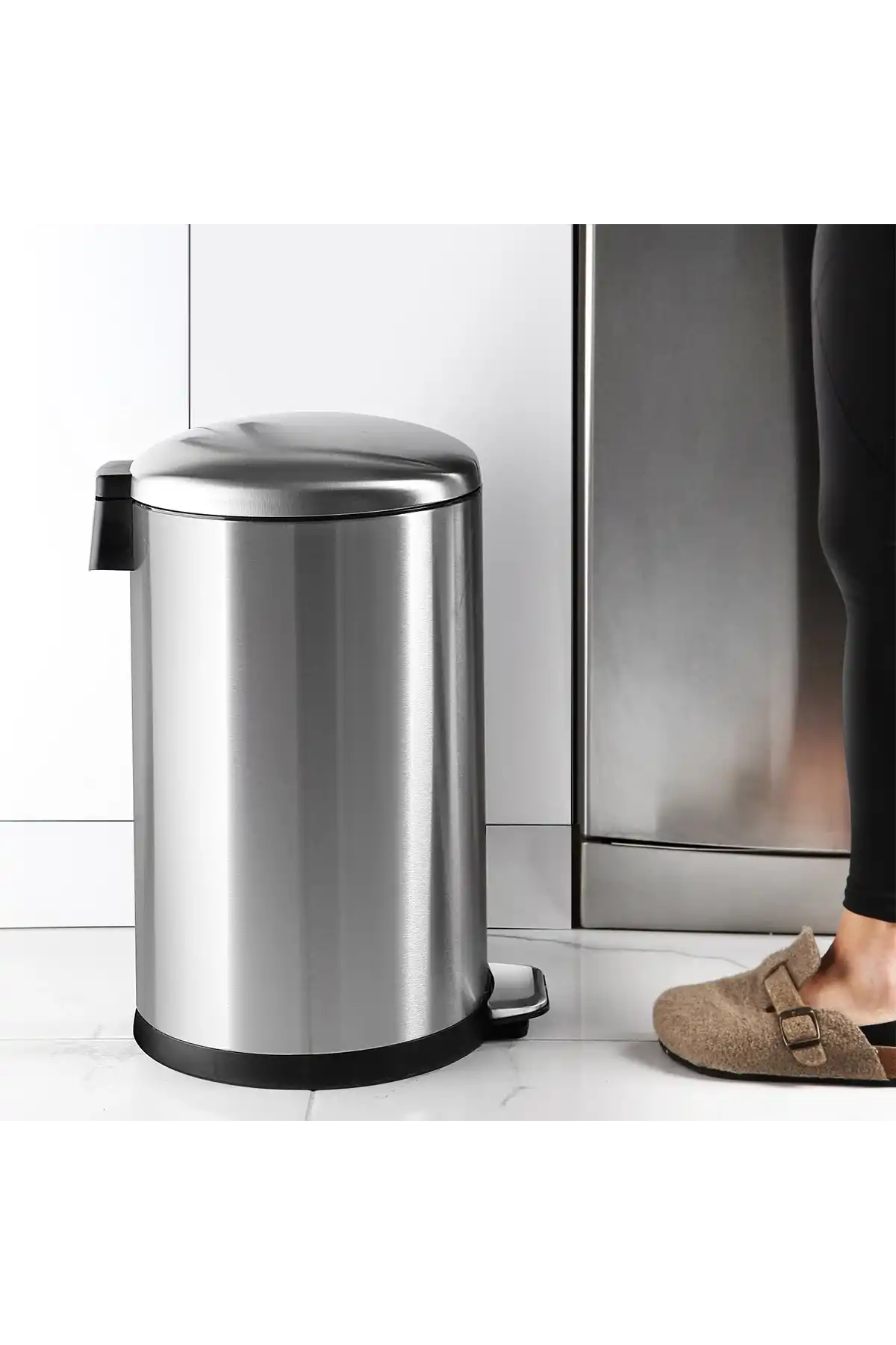 Ansan ANS E90-30 Bombe Kapaklı Çelik Çöp Kovası 30 L 31,3 x 41 x 56 cm