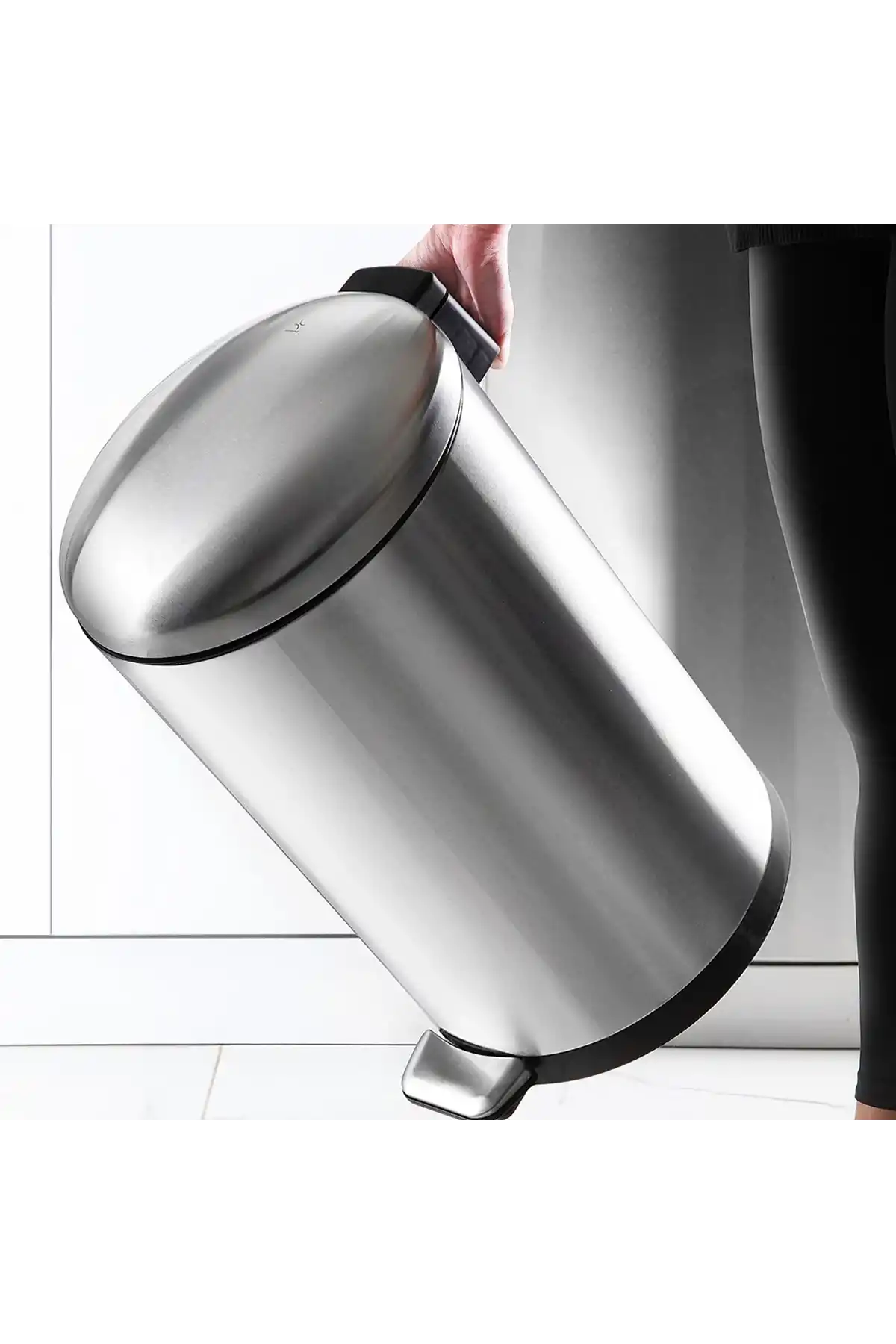 Ansan ANS E90-30 Bombe Kapaklı Çelik Çöp Kovası 30 L 31,3 x 41 x 56 cm