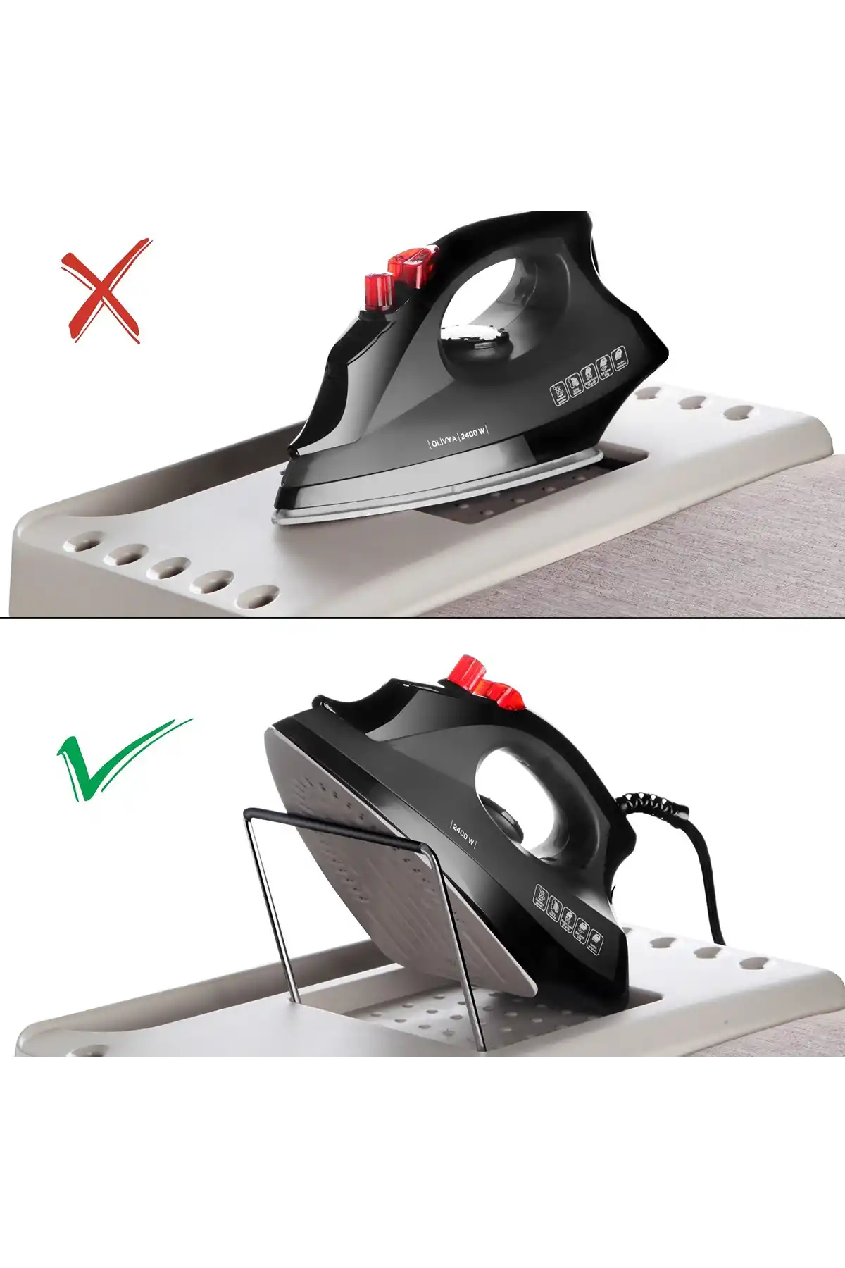 Ansan ANS E93-09 Almeda Bej Çelik Ütü Masası 130x43x90 cm