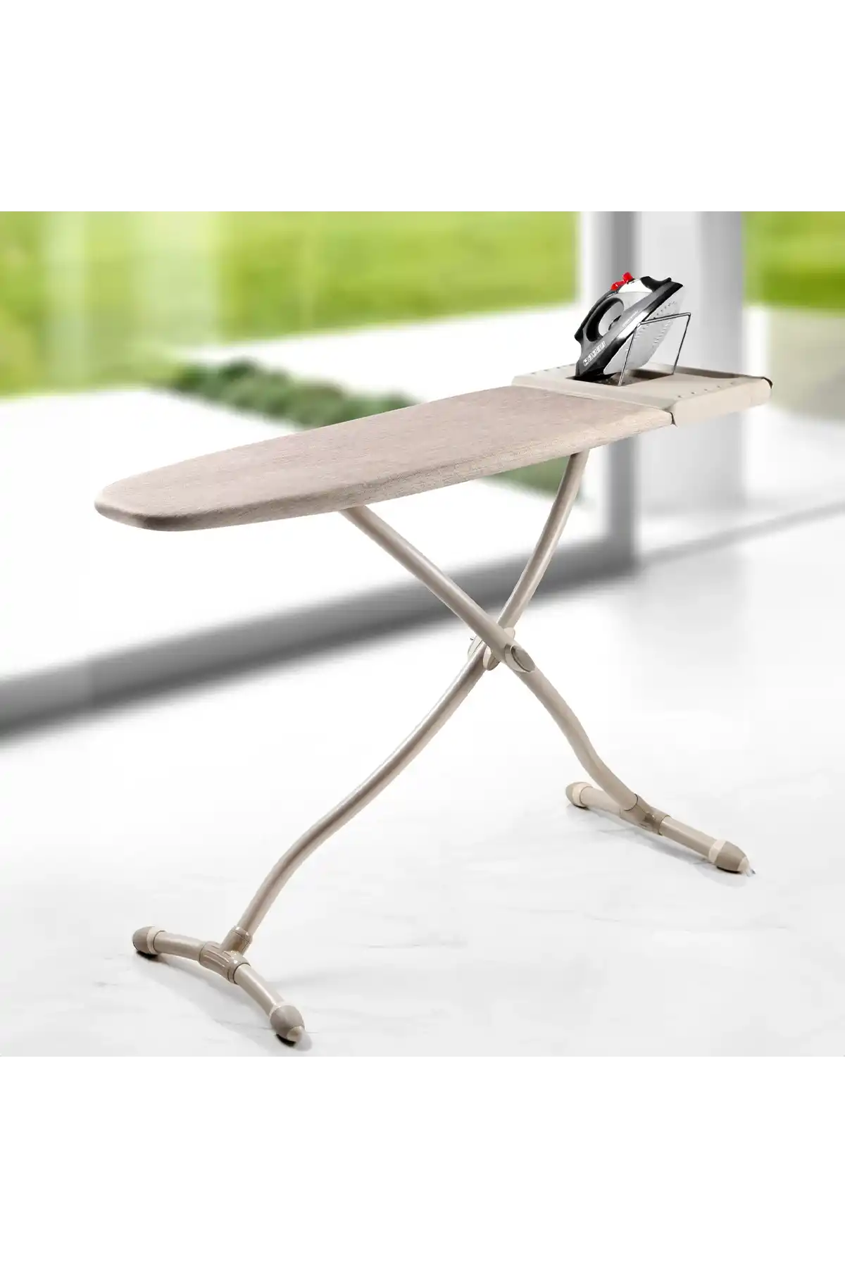 Ansan ANS E93-09 Almeda Bej Çelik Ütü Masası 130x43x90 cm