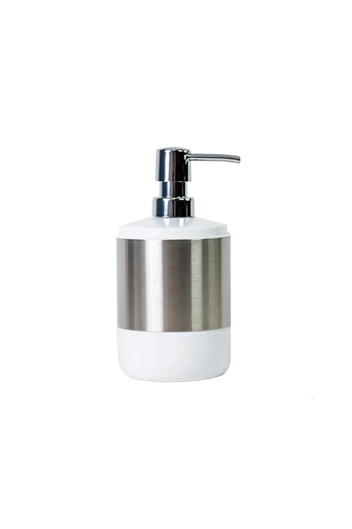 Ansan ANS SA06-01 Lima XL Plastik ve Çelik Beyaz Sıvı Sabunluk 9 x 18 cm / 800 ml