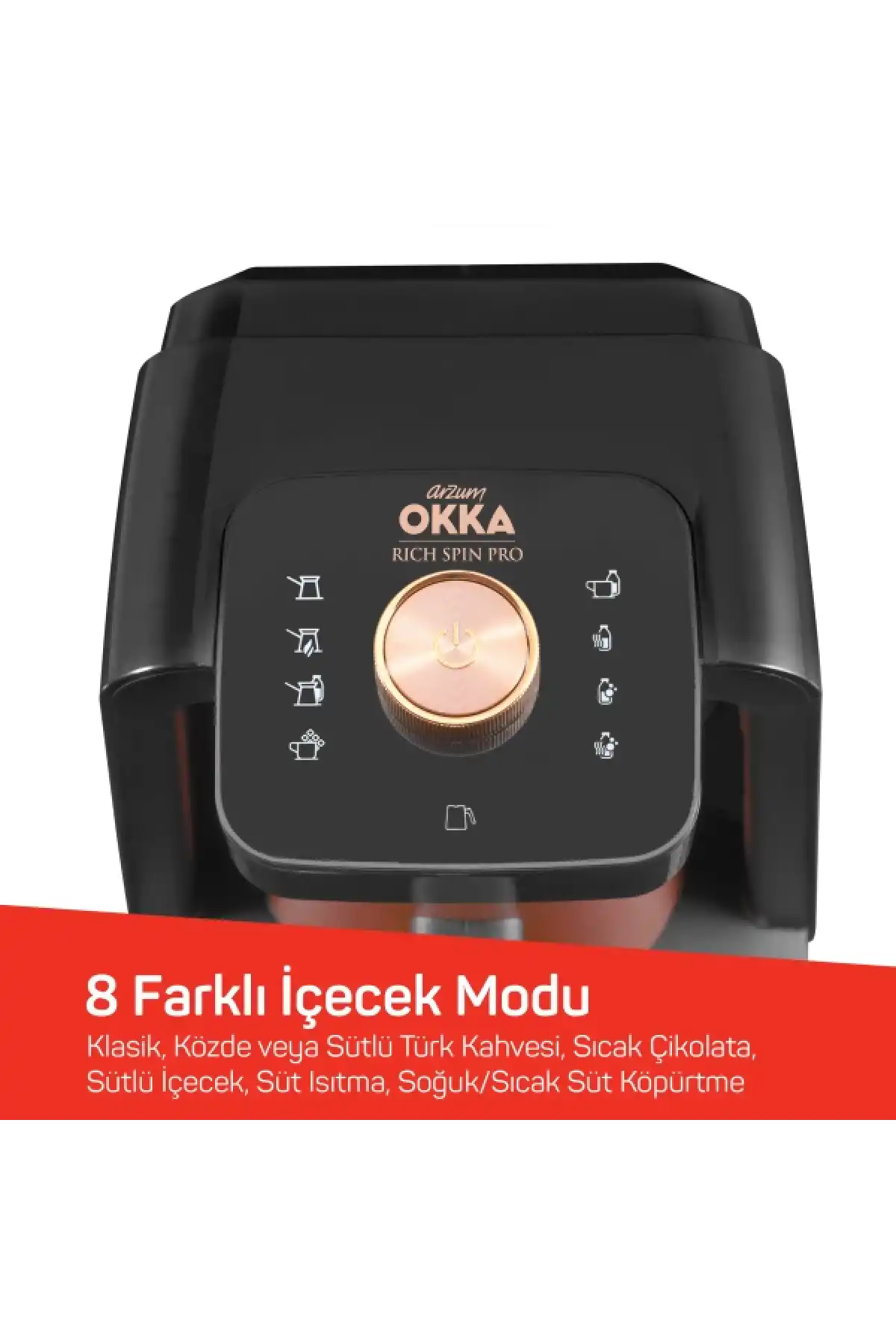 Arzum ARZ OK020 Bakır Okka Rich Spin Pro Türk Kahve Makinası 700 W