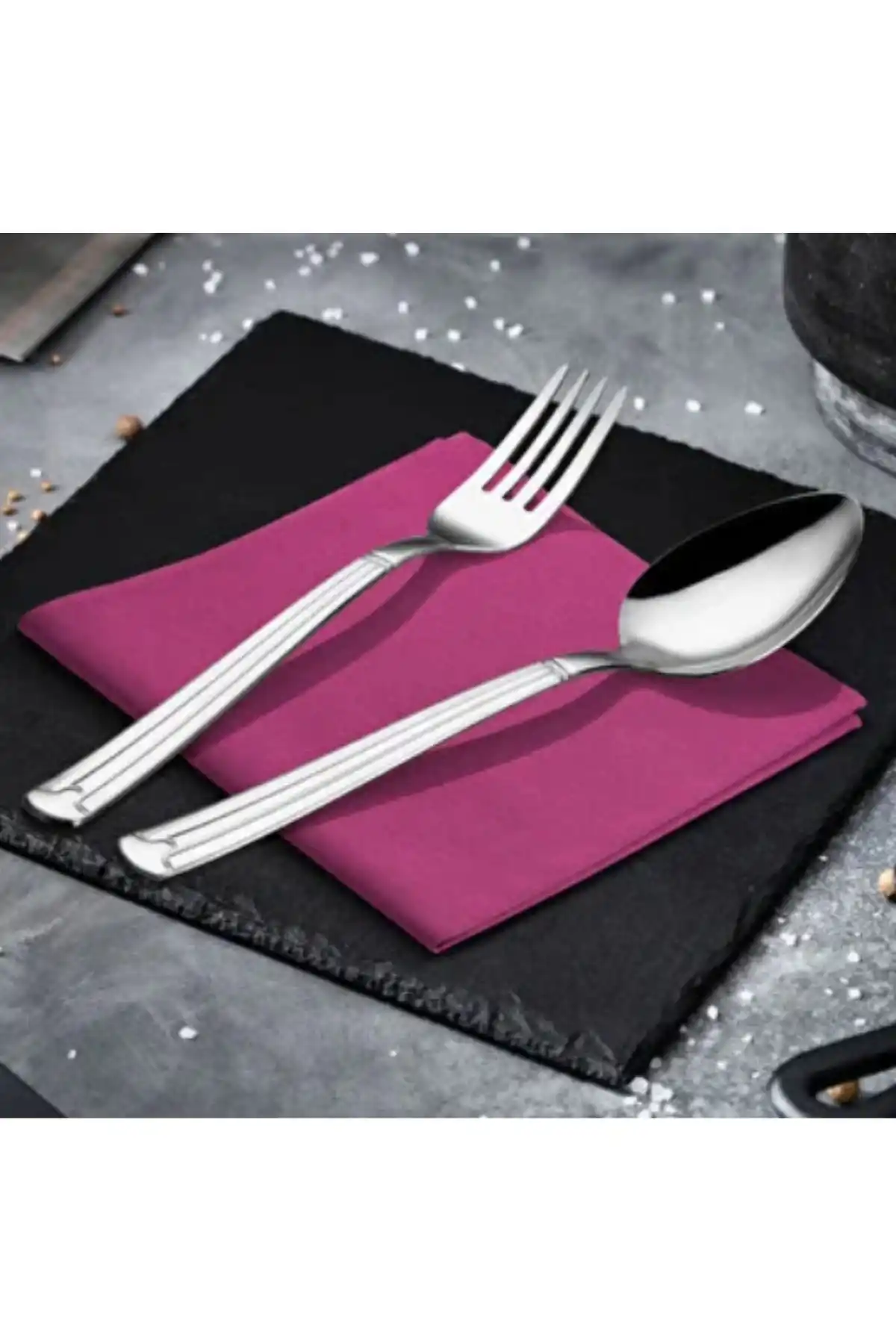 Avcı AVC662 Yakamoz Gümüş Renk Çatal Bıçak Kaşık Takımı 30 Parça