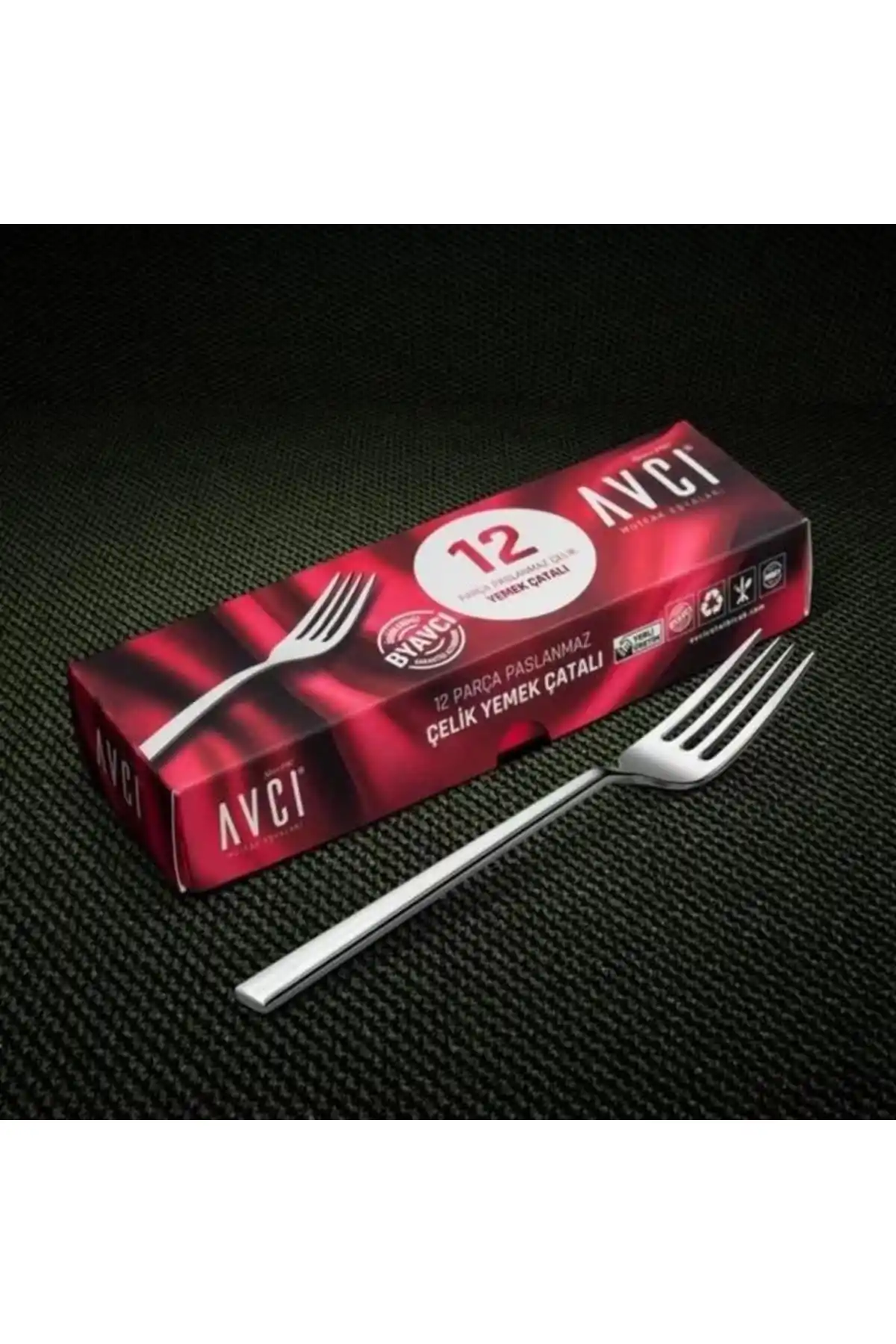 Avcı ST101 Star Yemek Çatalı 3mm 12 Li