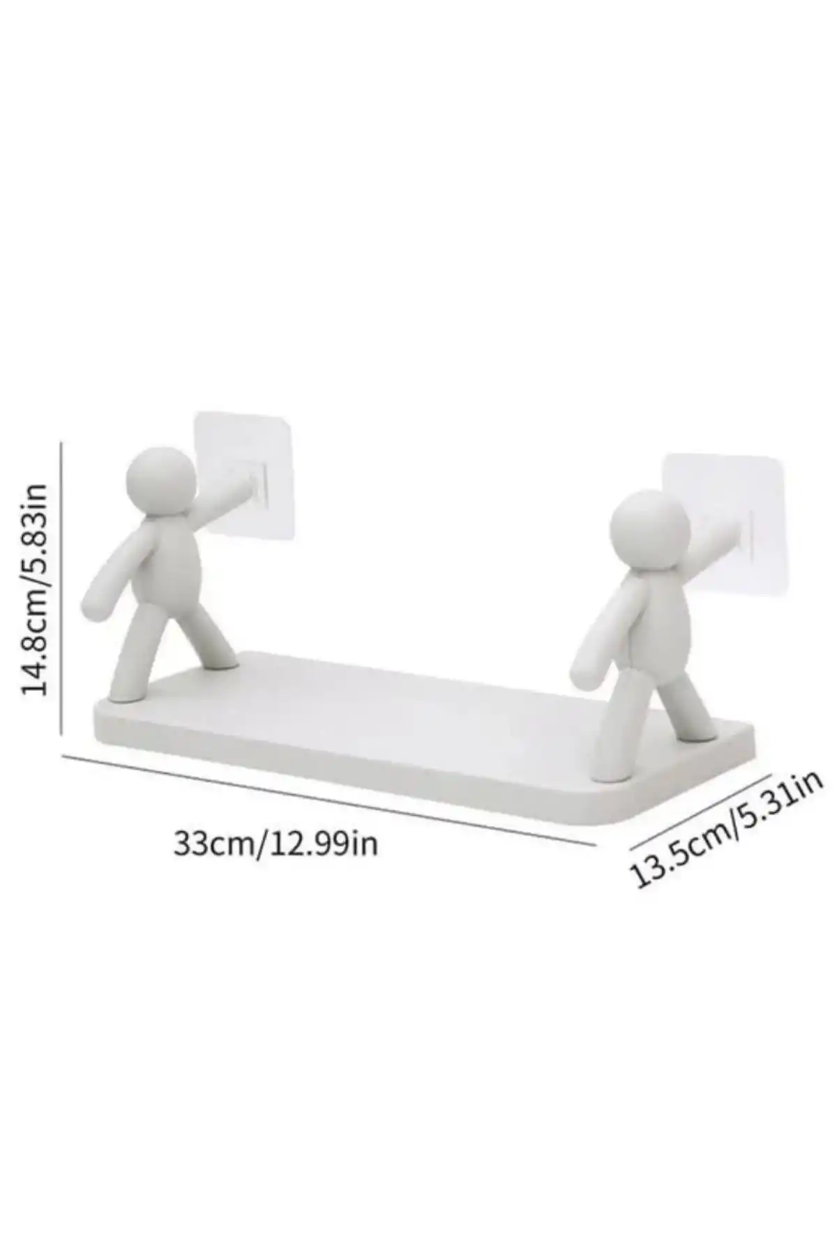 Baysa BAY1124 Plastik Yapışkanlı Raf 13.5x33 Cm Tekli