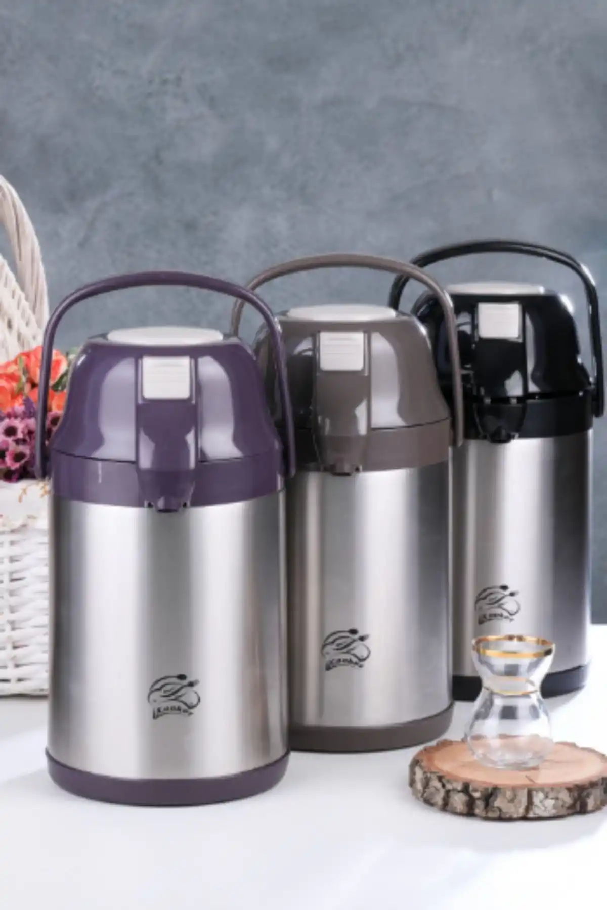 Cooker CKR2007 Pompalı Çelik Termos 2.5 Lt Tekli