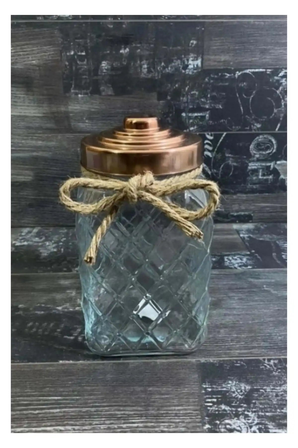 Cooker CKR2266 Bakır Kapaklı Cam Kavanoz 25 cm