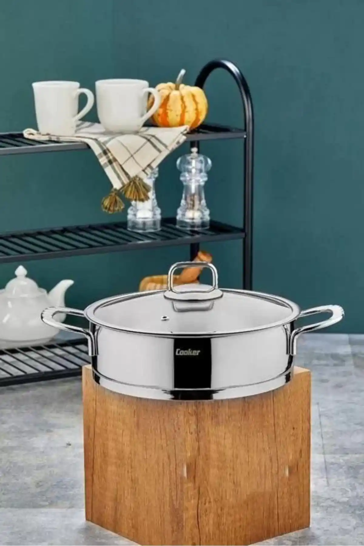 Cooker CKR3193 Çelik Kısa Bomonti Tencere 28 Cm