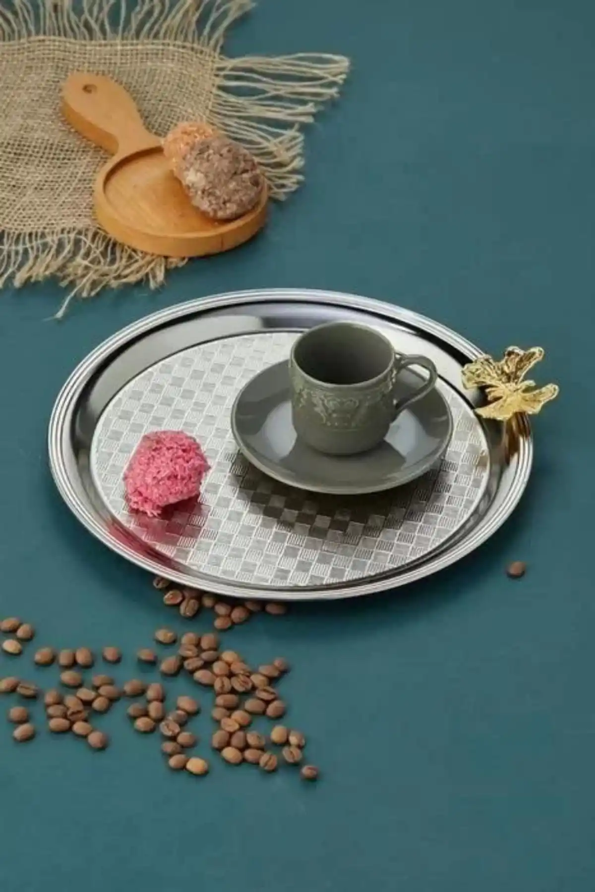 Cooker CKR3268 Yuvarlak Metal Sunum Tepsisi