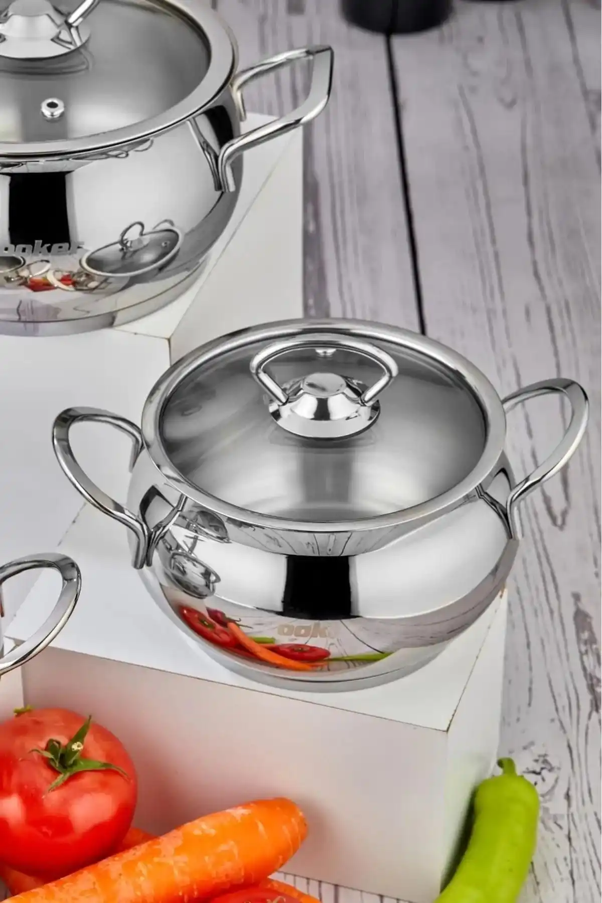 Cooker CKR3336 Lara Çelik Güveç Tencere Seti 3lü