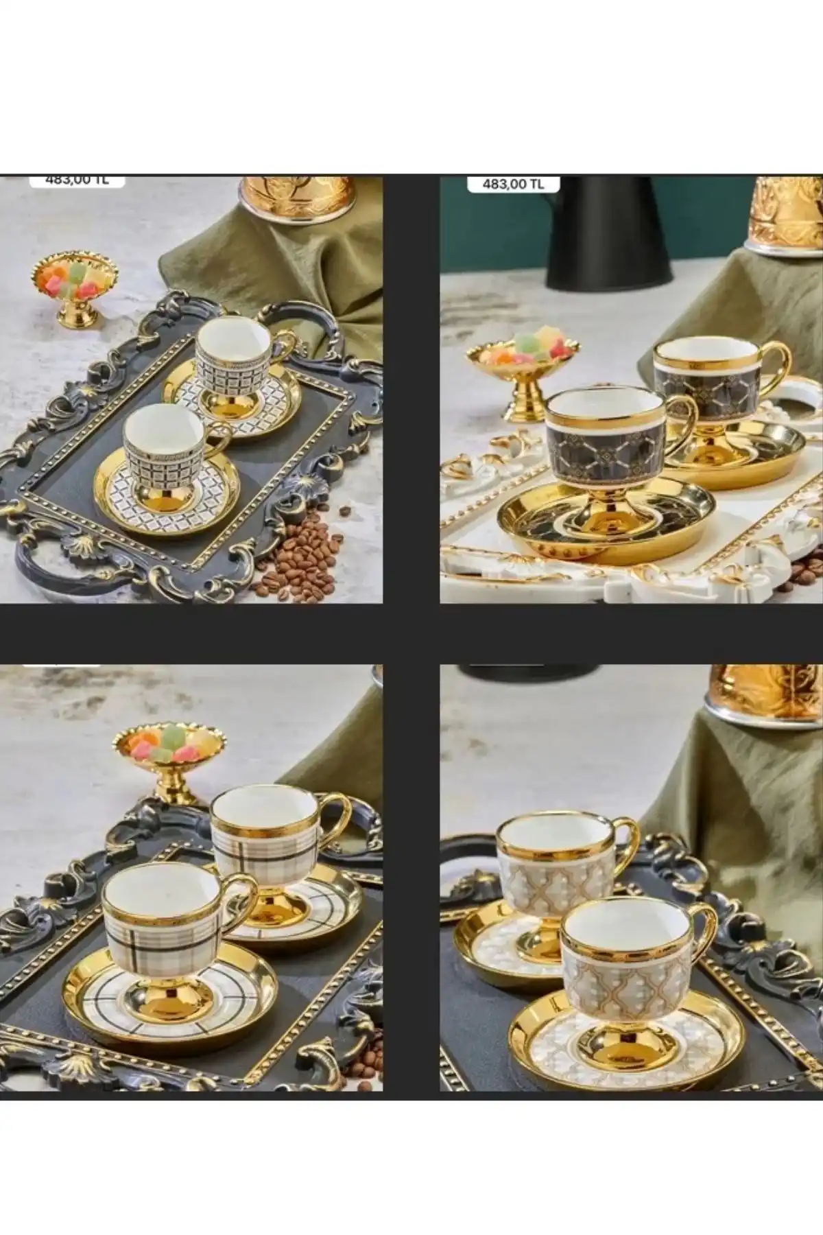 Cooker CKR3507 Porselen Kahve Fincan Takımı 2 Li