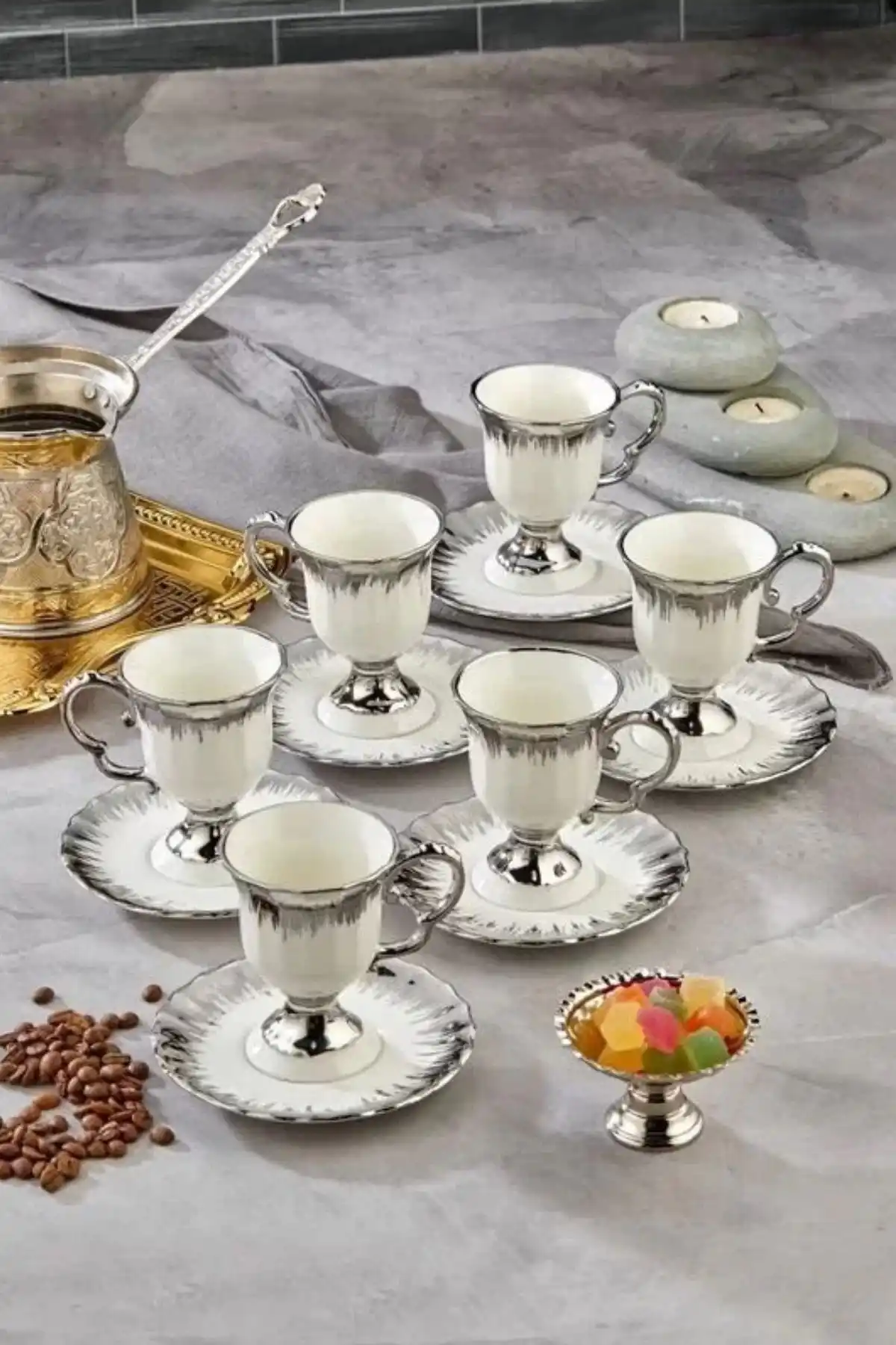 Cooker CKR3536 Porselen Kahve Fincan Takımı 6lı