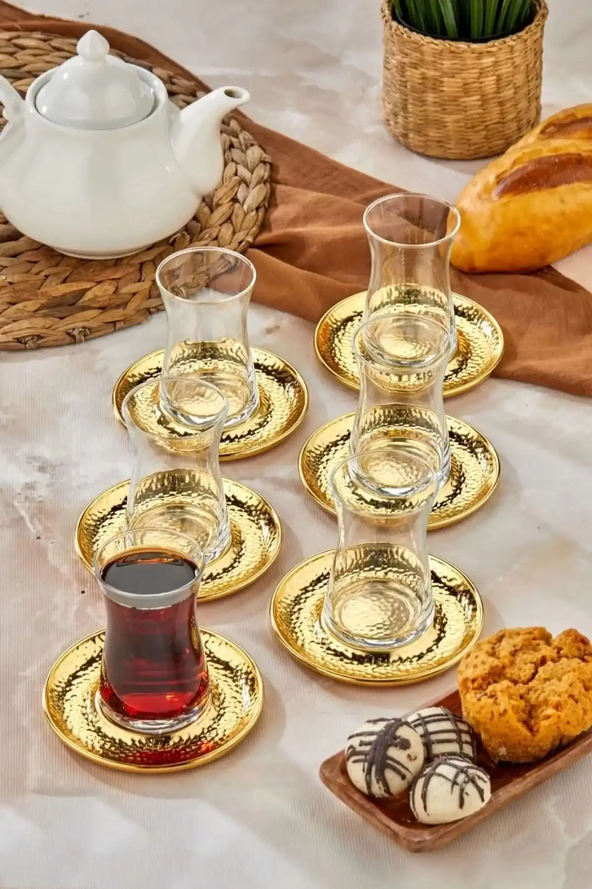 Cooker CKR3576 Dövme Desenli Çay Tabağı 6lı