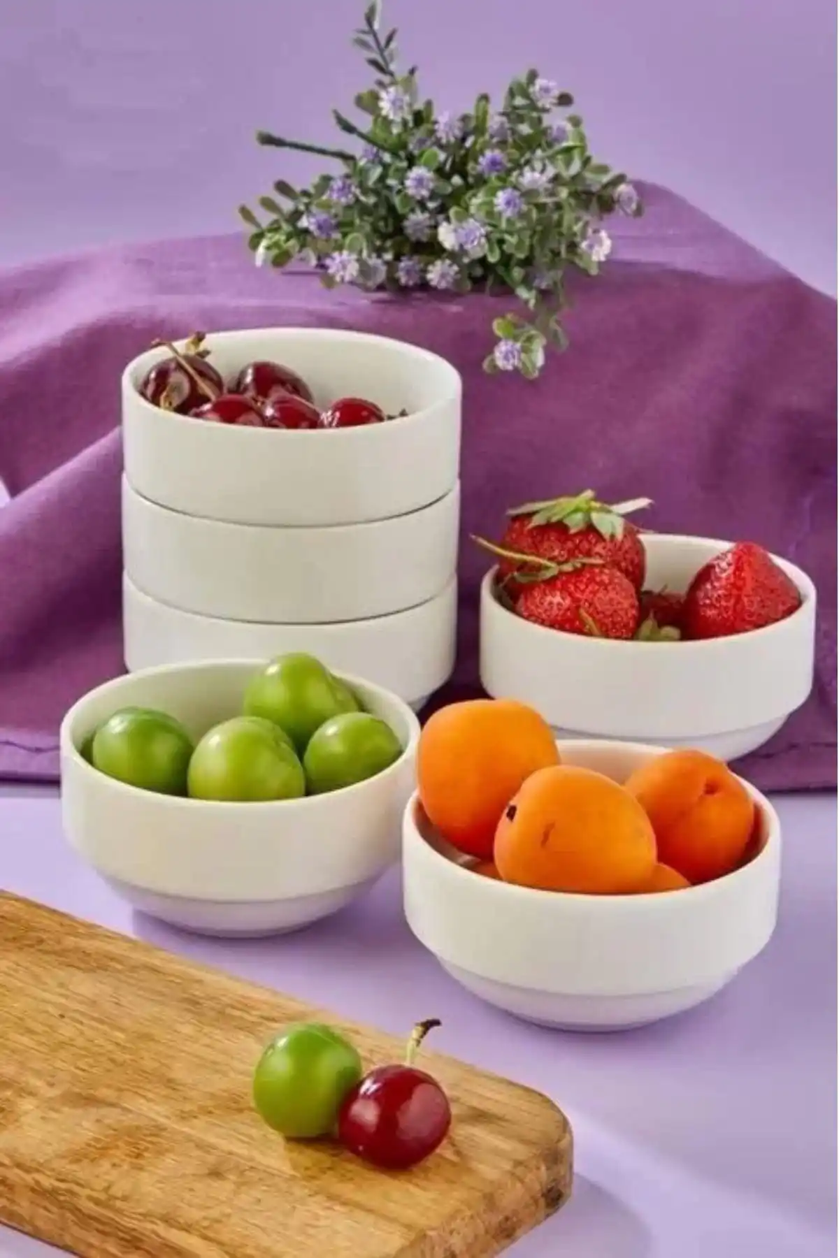 Cooker CKR4133 Beyaz Porselen Joker Kase 10 cm 6lı