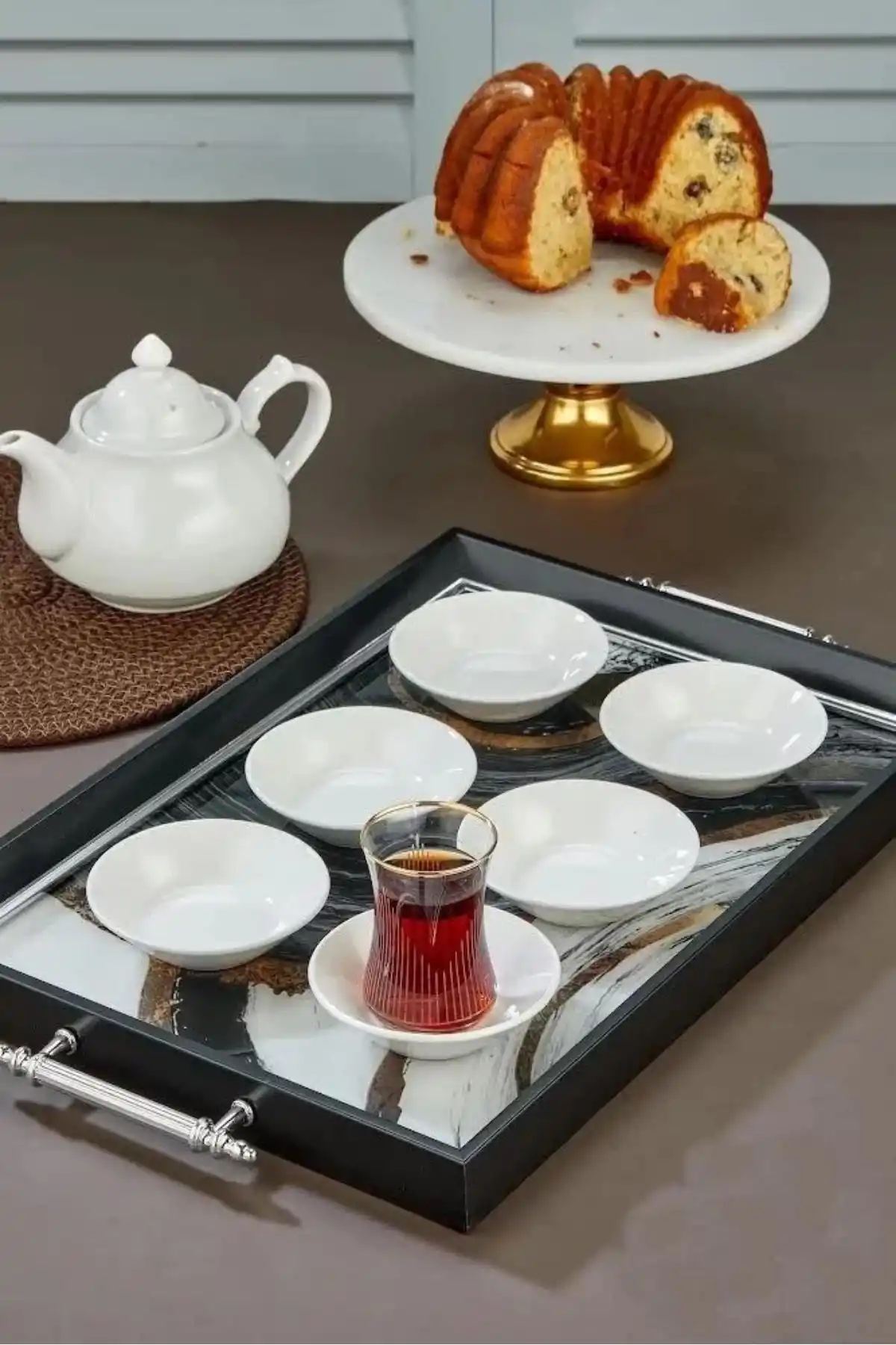 Cooker CKR4144 Porselen Beyaz Çay Tabağı 6lı