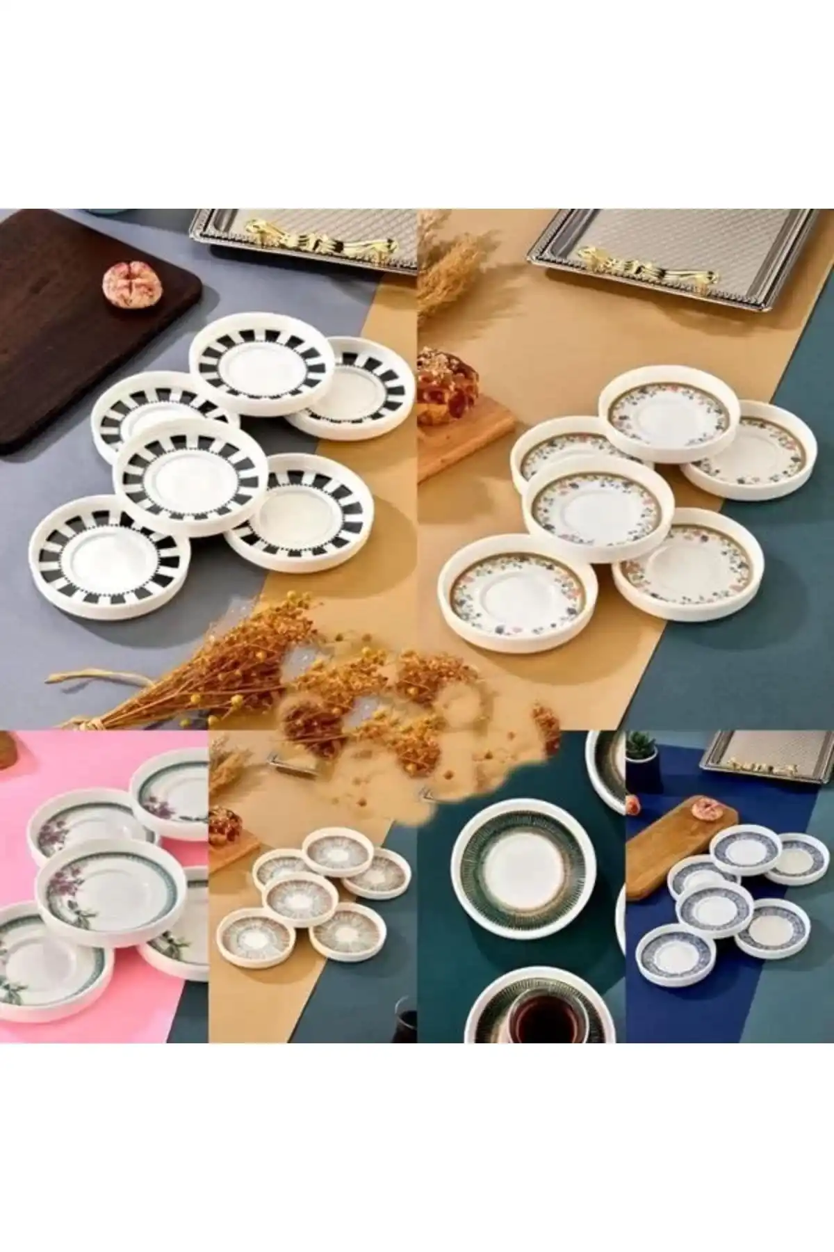 Cooker CKR4150 Desenli Porselen Çay Tabağı 6lı