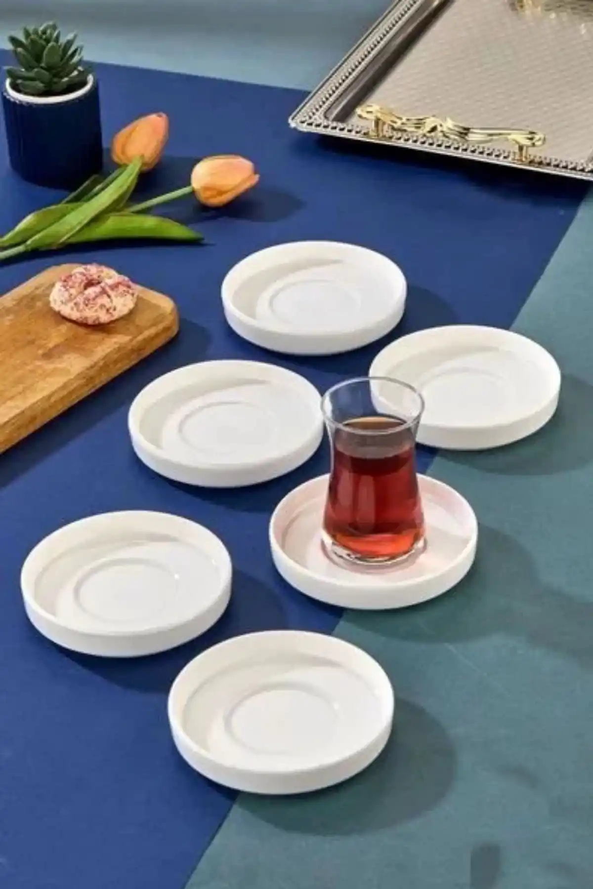 Cooker CKR4151 Porselen Çay Tabağı 6 Lı