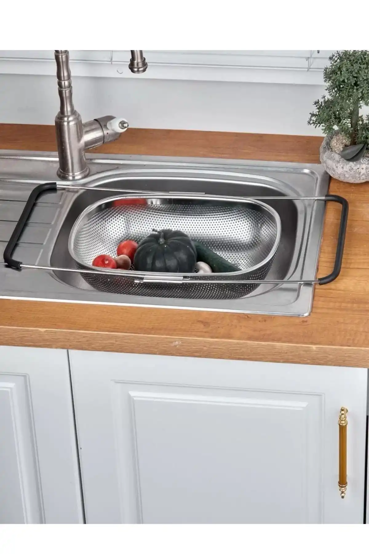 Cooker YK1429 Çelik Süzgeç 24x34 cm