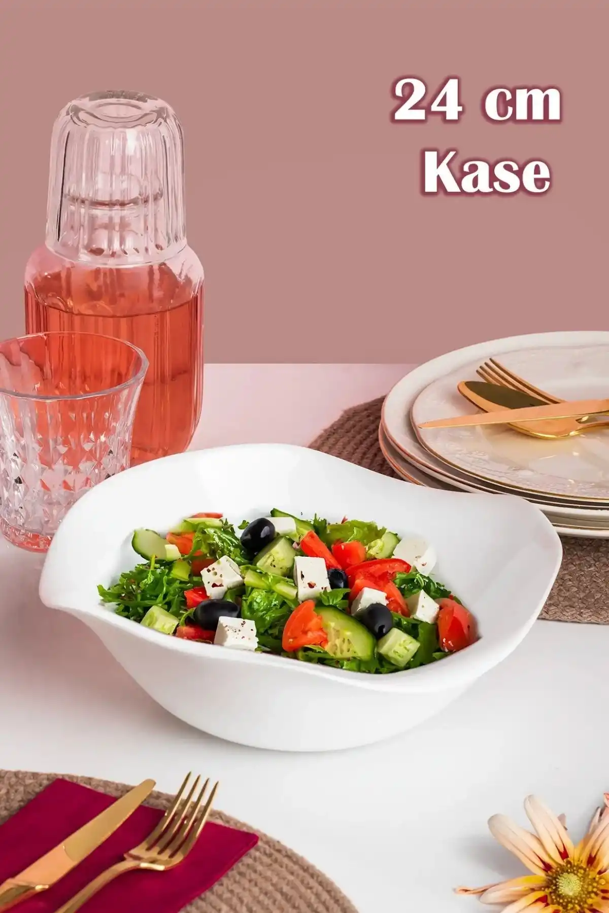 Doğaner 401259 Dalgalı Salata Kasesi 24 Cm