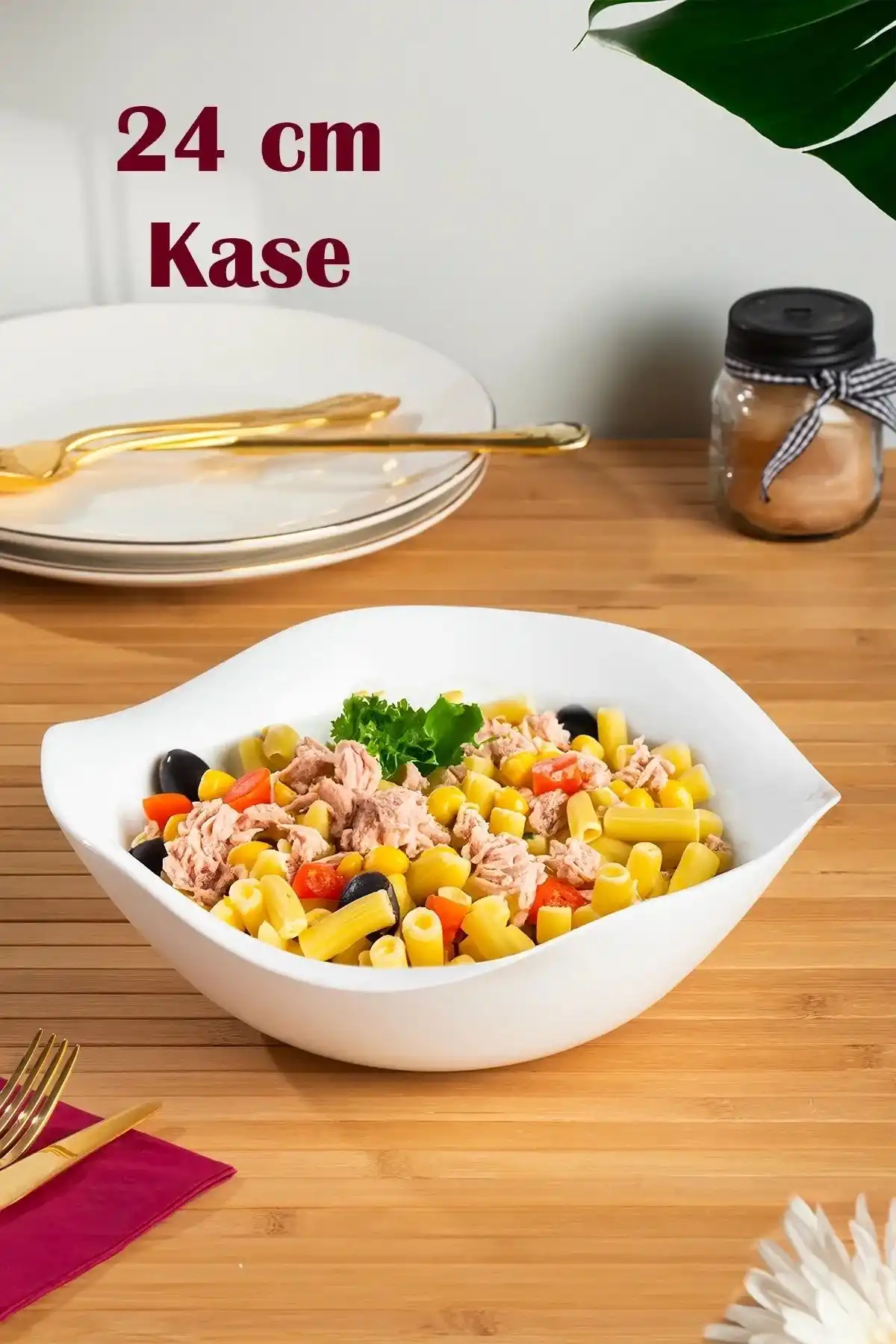 Doğaner 401259 Dalgalı Salata Kasesi 24 Cm