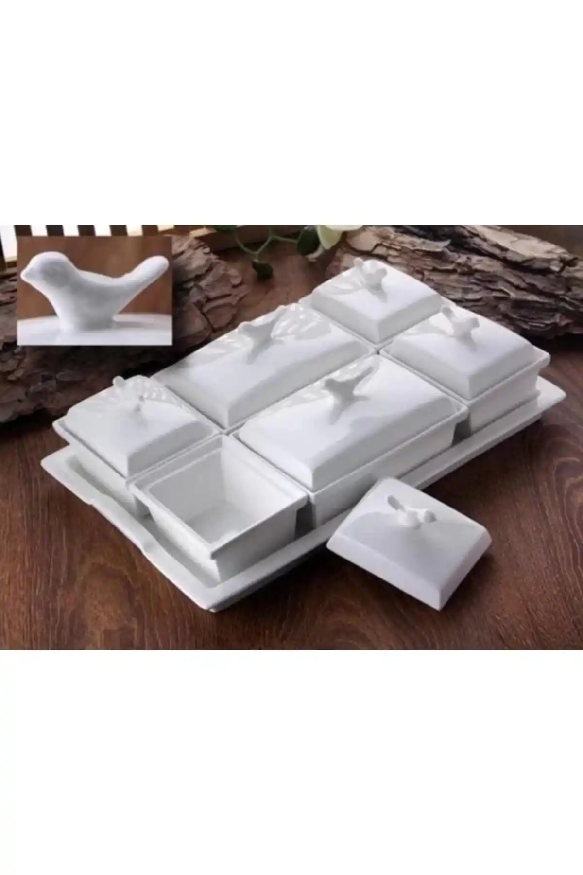 Gönül 3281 Porselen Kuşlu Kahvaltılık 6 Lı