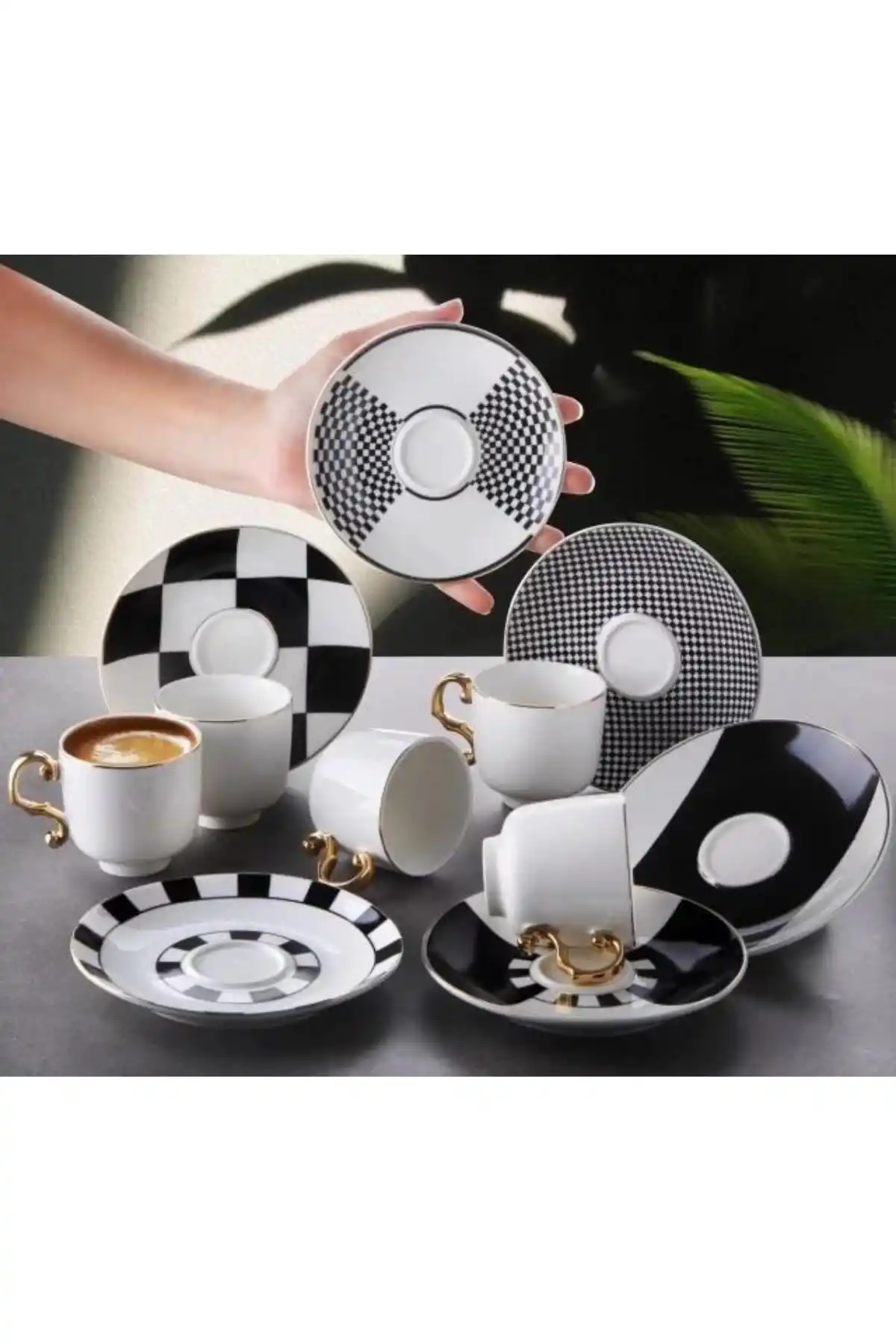 Gönül 4008 Porselen Kahve Fincanı Seti 6 Lı