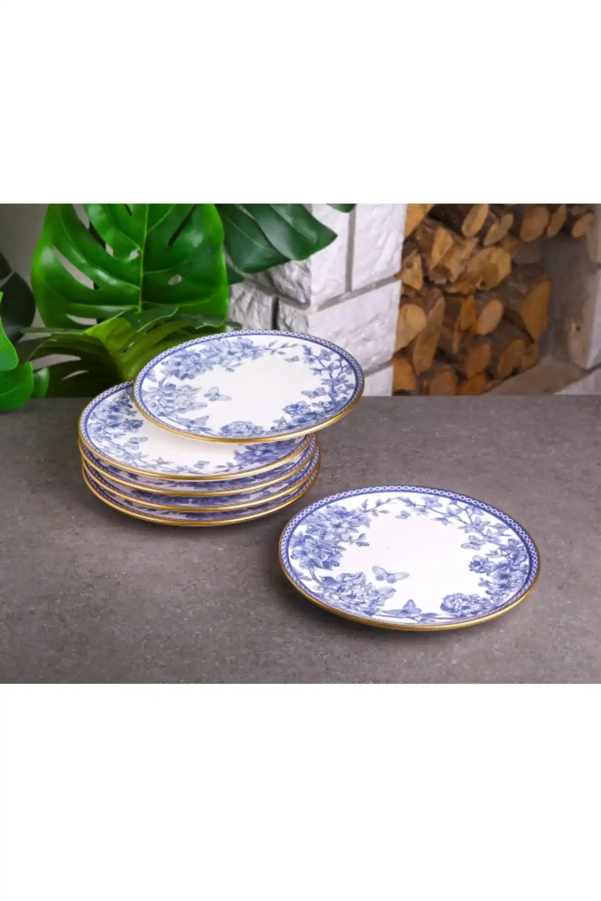 Gönül 4184 Spring Seramik Pasta Tabağı 6 Lı