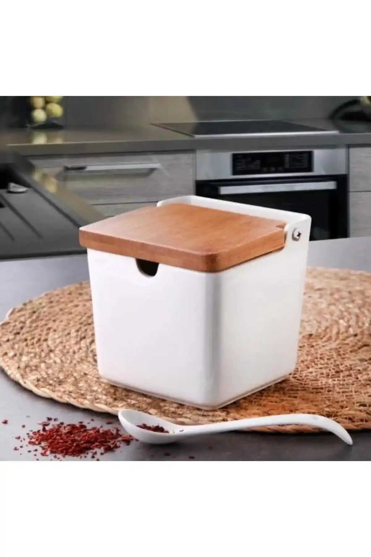 Gönül GNL 3450 Porselen Tuz Saklama Kabı 10x10x10cm