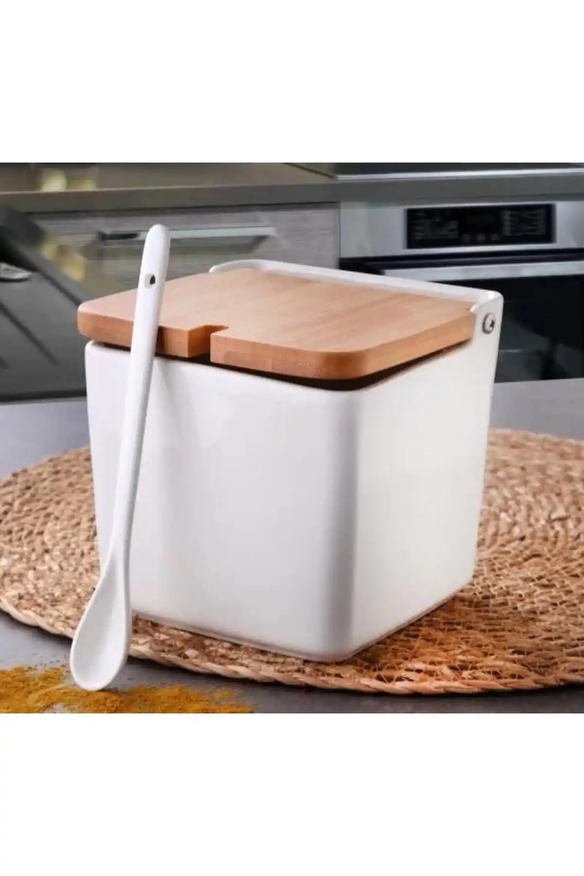 Gönül GNL 3452 Kaşıklı Tuz Saklama Kabı 12x12x12cm