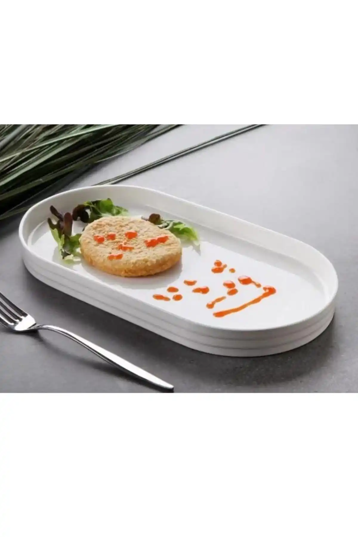Gönül GNL 3493 Porselen Oval Tabak 32x17x2.7cm