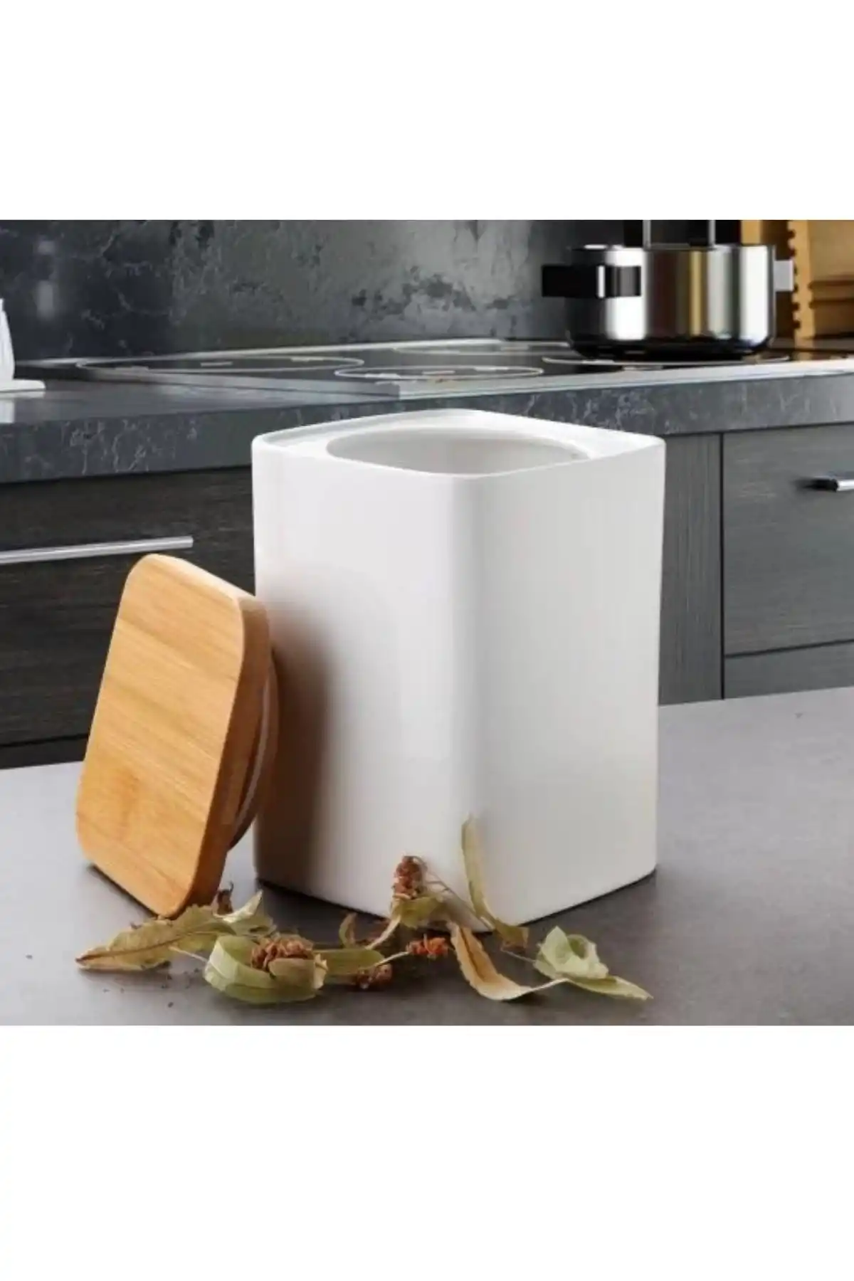 Gönül GNL3454 Porselen Kapaklı Kavanoz 10x10x15cm