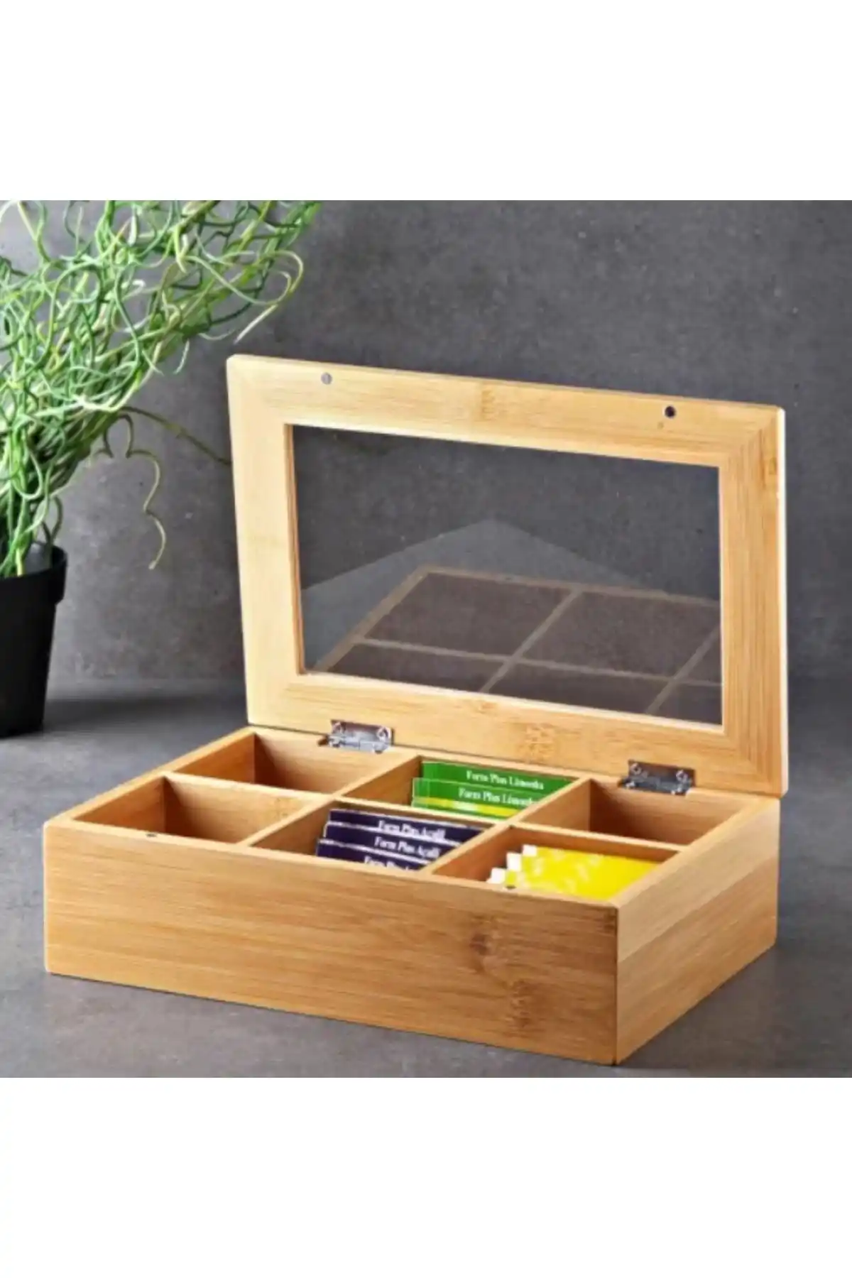 Gönül GNL3766 Bambu Çay Kutusu 24x16x7 cm