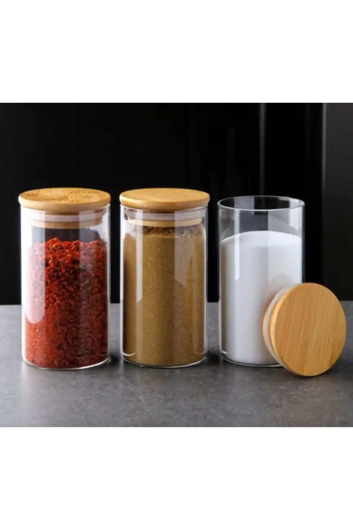 Gönül GNL3836 Borosilikat Kapaklı Cam Kavanoz 6.5x12 Cm (Tekli)