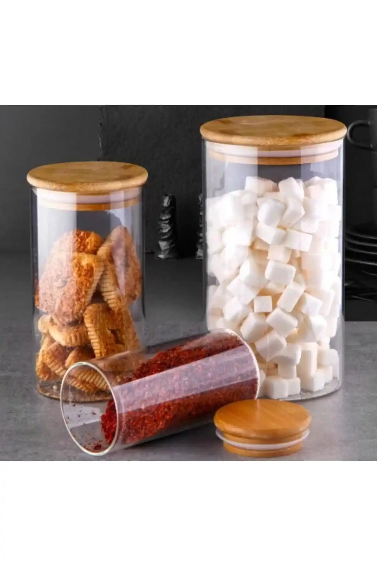 Gönül GNL3839 Borosilikat Cam Kavanoz 3 Lü